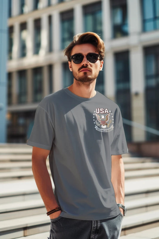 Free & Brave “America 250” Performance Wicking Tee | USA Patriotic Eagle & Uncle Sam Athletic Shirt {{ product_type }Anvil and Anthem }