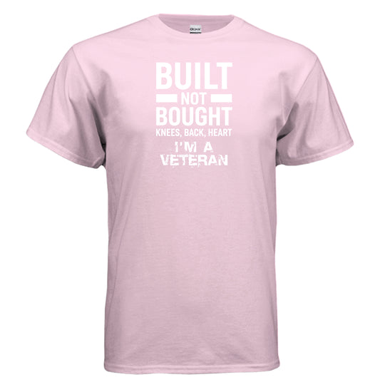 Built Not Bought Veteran Tee – “Knees Back Heart” Military Pride Shirt LIGHT PINK {{ product_type }Anvil and Anthem }
