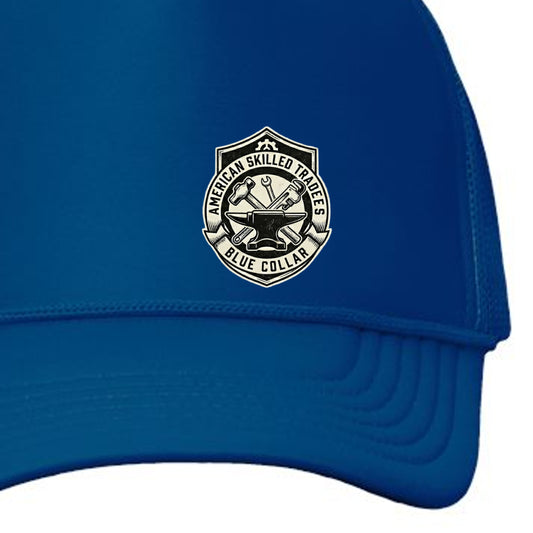 Blue Collar Hat – American Skilled Trade Anvil Workwear Cap Royal Royal ONE SIZE {{ product_type }Anvil and Anthem }