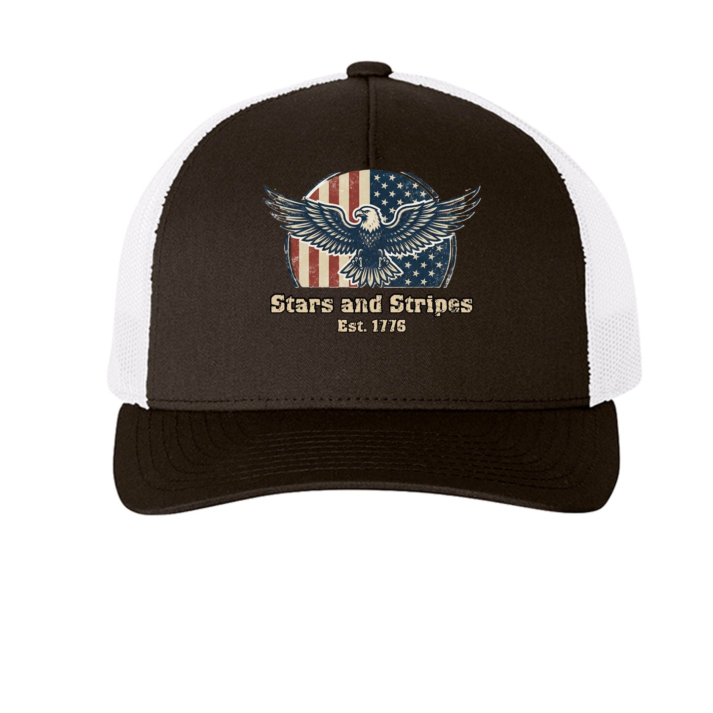 Stars & Stripes American Eagle Trucker Hat | Patriotic USA Classic Since 1776 {{ product_type }Anvil and Anthem }
