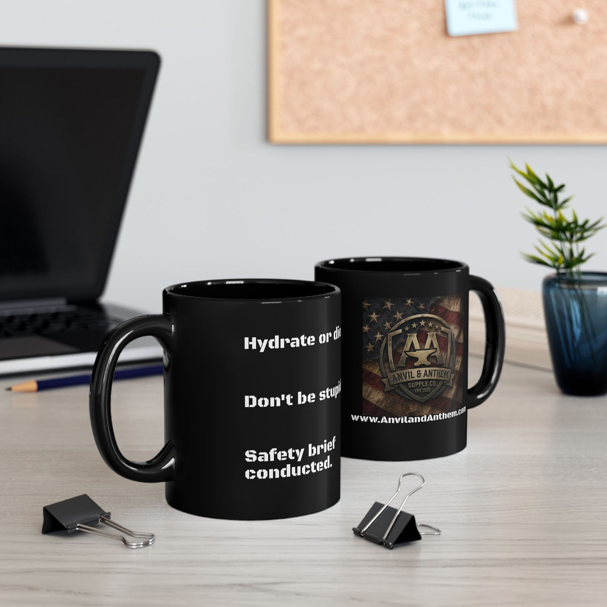 “Safety Brief Mug – Hydrate, Don’t Die, Roger That.” {{ product_type }Printify }