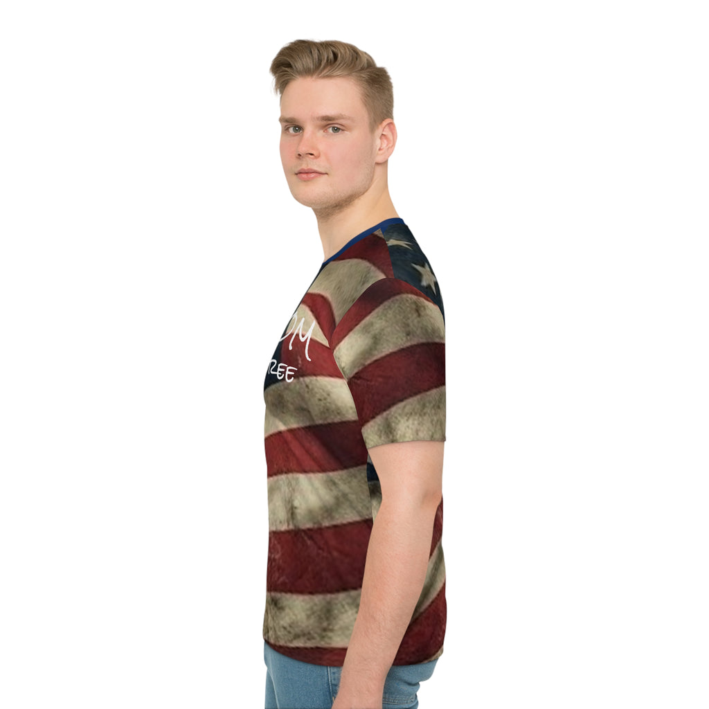 "Liberty or Death" All-Over American Flag Graphic Tee – Premium Patriotic Apparel {{ product_type }Anvil and Anthem }