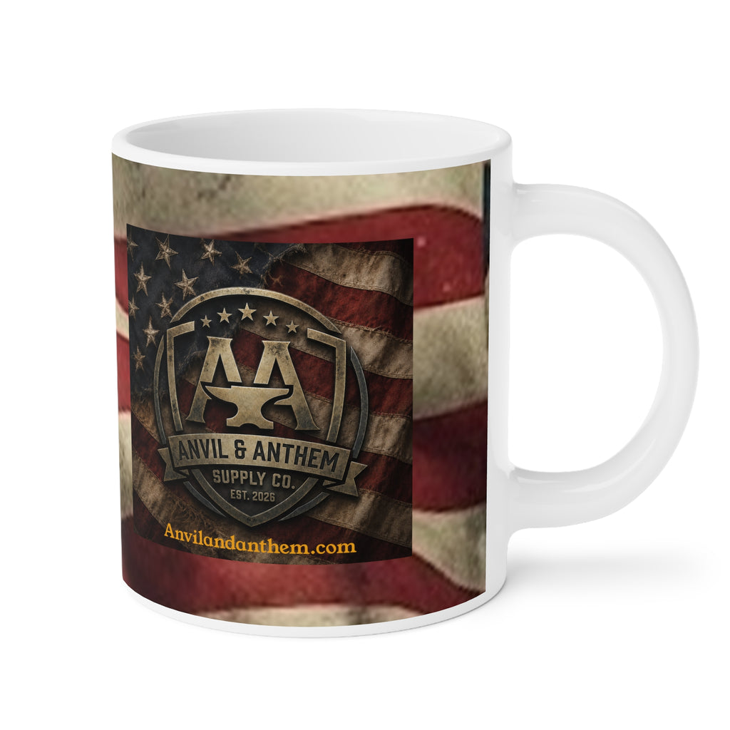 "Dirty Hands, Clean Money" American Flag Ceramic Mug – The Patriot’s Work Ethic Collection {{ product_type }Anvil and Anthem }