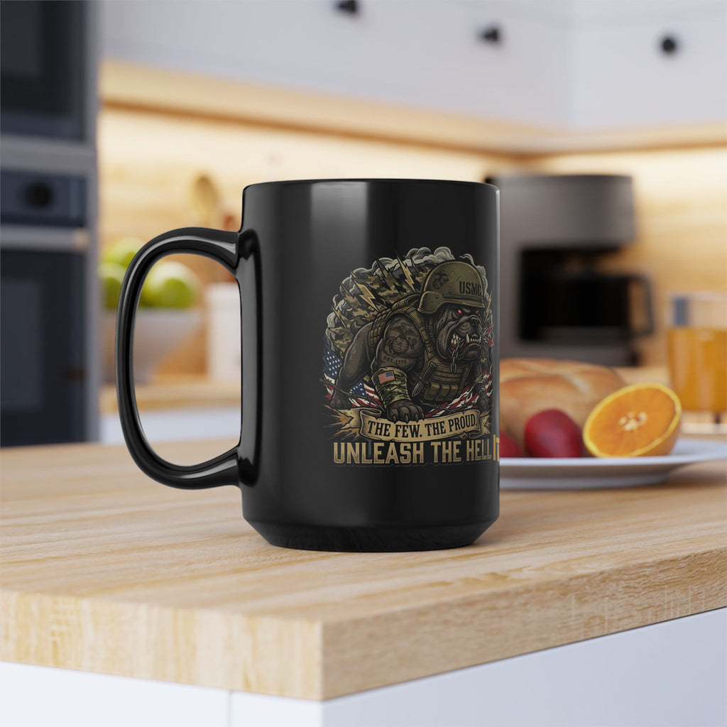 USMC Marine Corps Mug | The Few. The Proud. Military Eagle Globe Anchor Coffee Cup (11oz / 15oz)