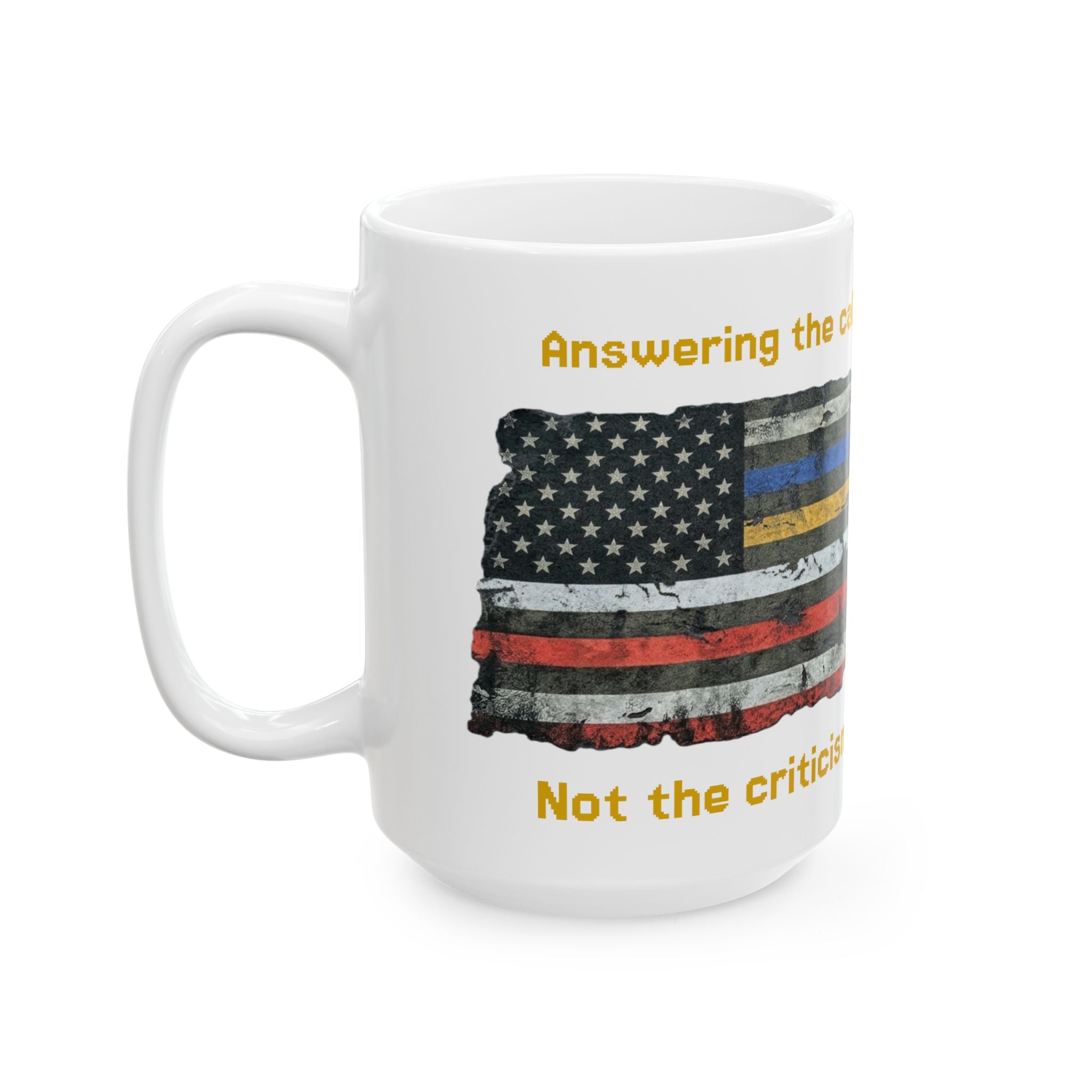 The Thin Line First Responder Ceramic Mug | Police • EMS • Fire • Dispatch Coffee Mug (11oz & 15oz)