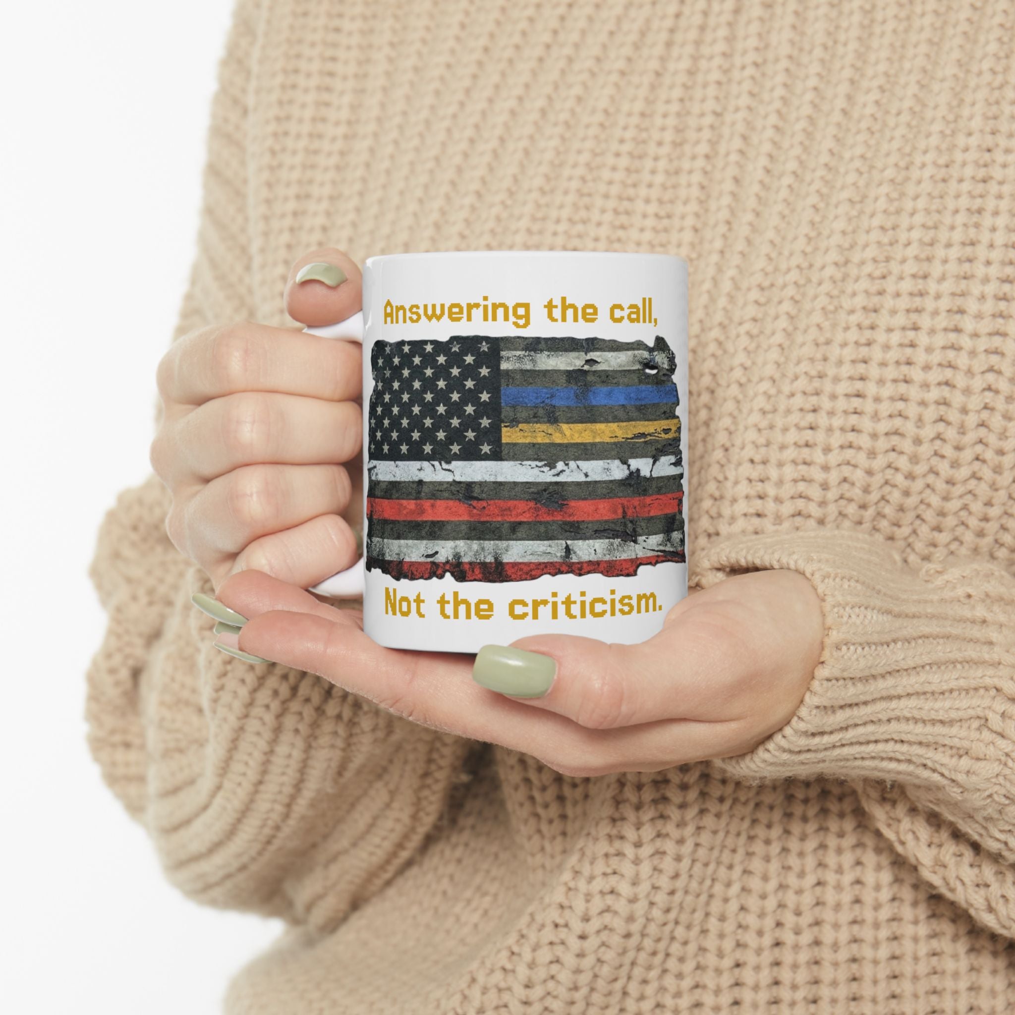 The Thin Line First Responder Ceramic Mug | Police • EMS • Fire • Dispatch Coffee Mug (11oz & 15oz)