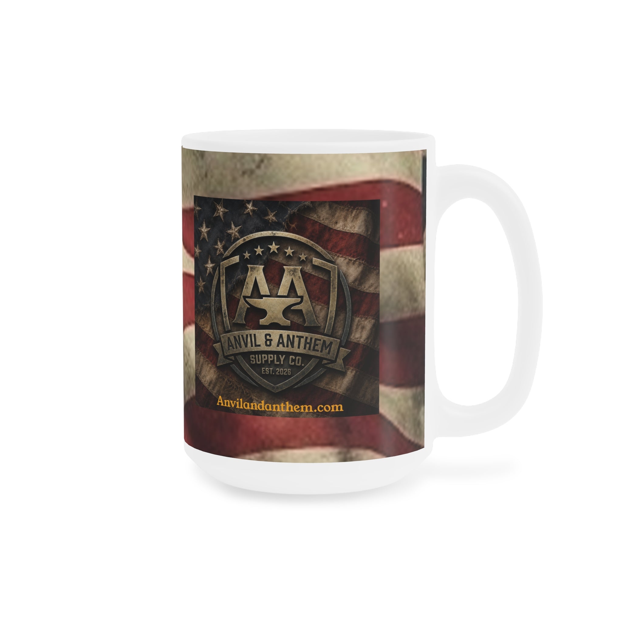 "Dirty Hands, Clean Money" American Flag Ceramic Mug – The Patriot’s Work Ethic Collection {{ product_type }Anvil and Anthem }
