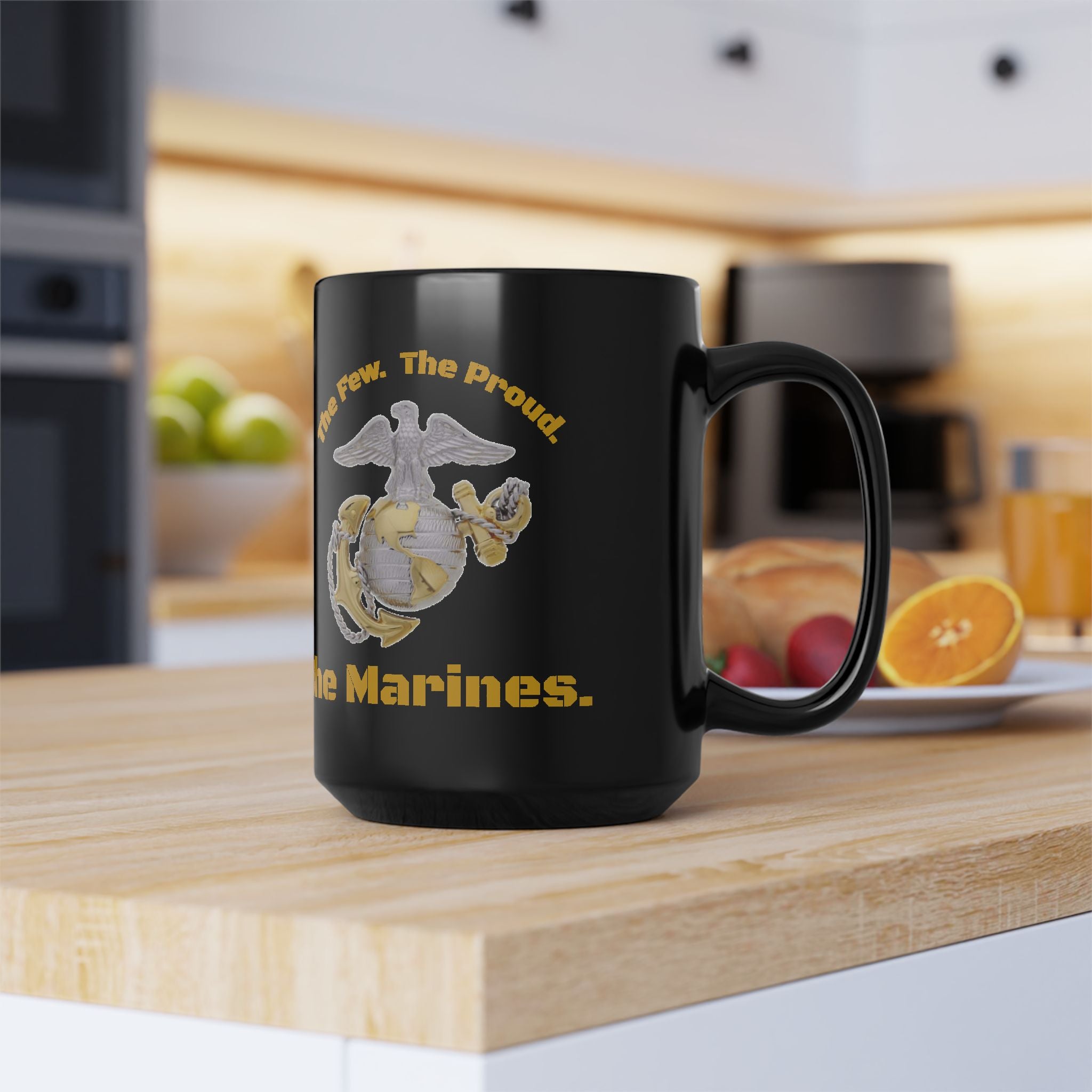 USMC Marine Corps Mug | The Few. The Proud. Military Eagle Globe Anchor Coffee Cup (11oz / 15oz)