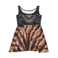 "Land of the Free" Bald Eagle American Flag Skater Dress – Patriotic Women’s Apparel