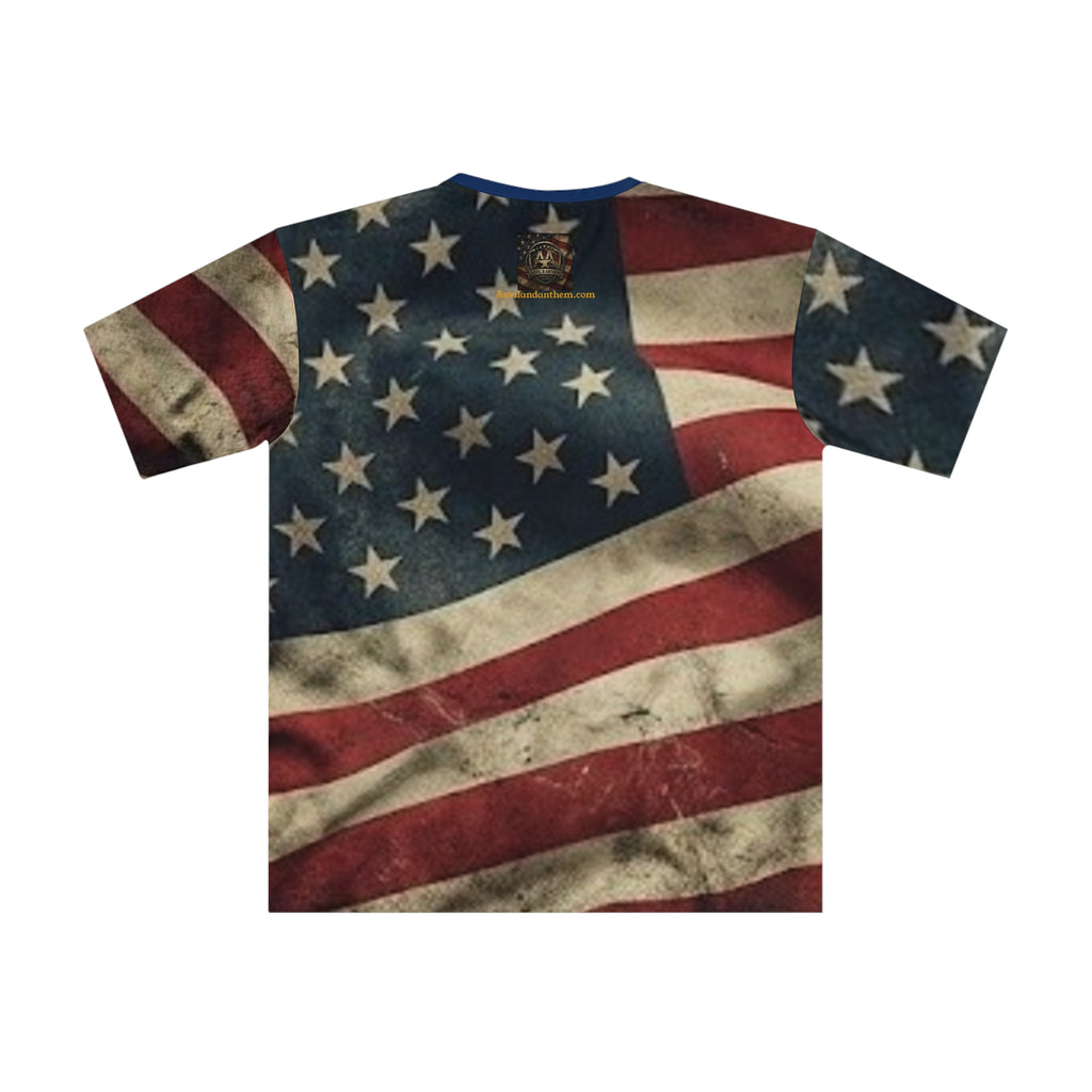 "Liberty or Death" All-Over American Flag Graphic Tee – Premium Patriotic Apparel {{ product_type }Anvil and Anthem }