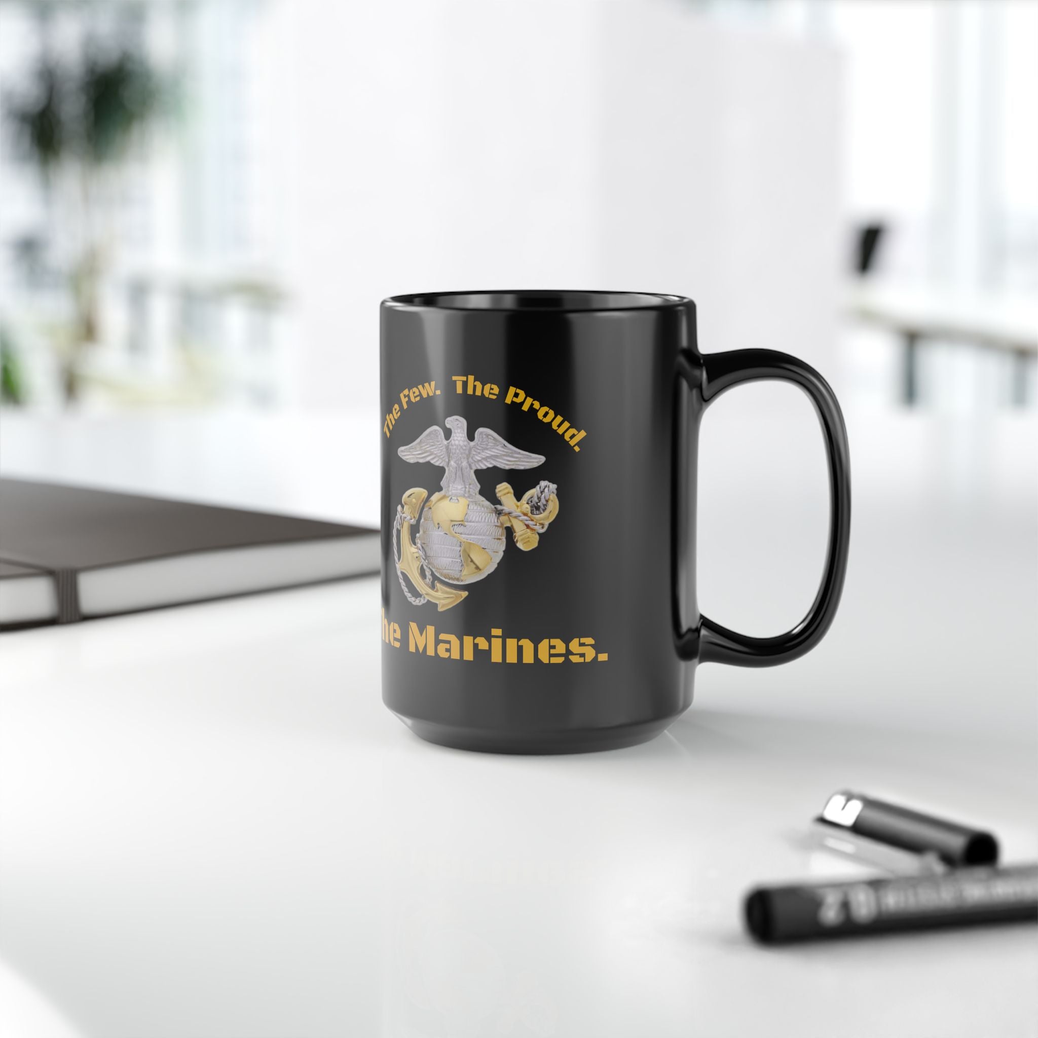 USMC Marine Corps Mug | The Few. The Proud. Military Eagle Globe Anchor Coffee Cup (11oz / 15oz)