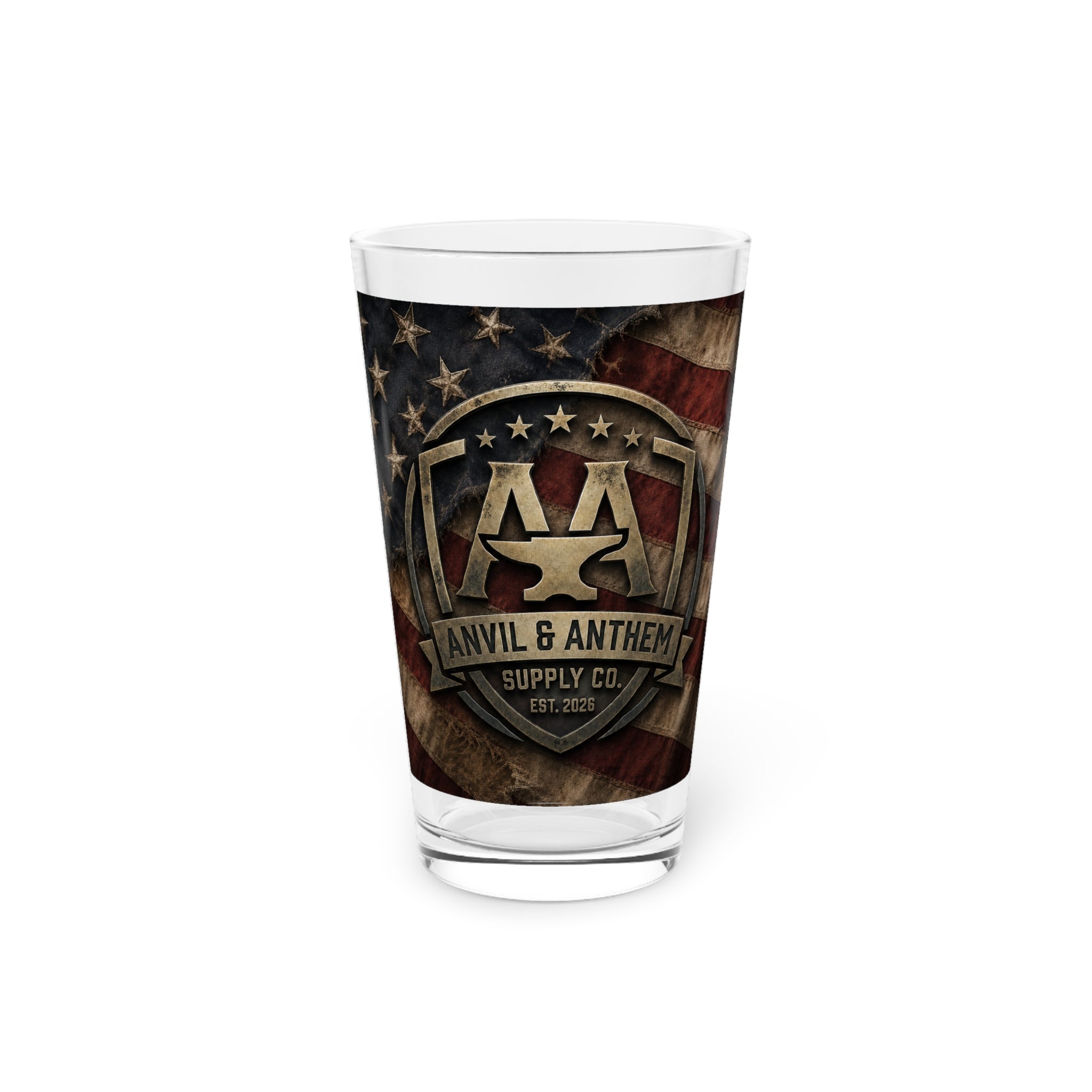Anvil & Anthem “Liberty & Freedom” 16 oz Pint Glass – American Pride Edition {{ product_type }Anvil and Anthem }