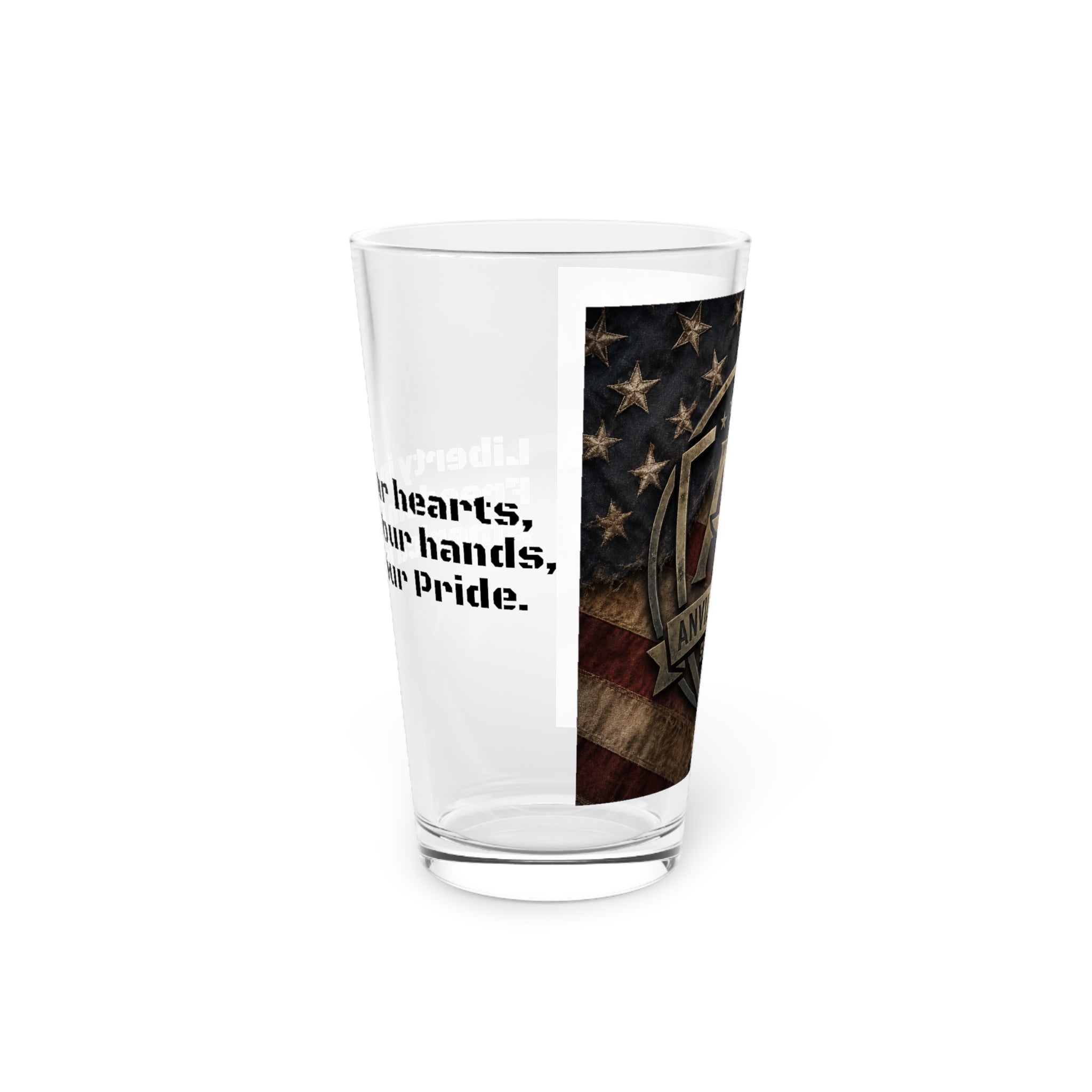 Anvil & Anthem “Liberty & Freedom” 16 oz Pint Glass – American Pride Edition Anvil and Anthem }