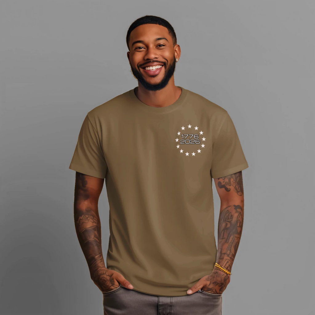 250 Years & Counting moisture wicking Tee – 1776–2026 Shirt Anvil and Anthem }