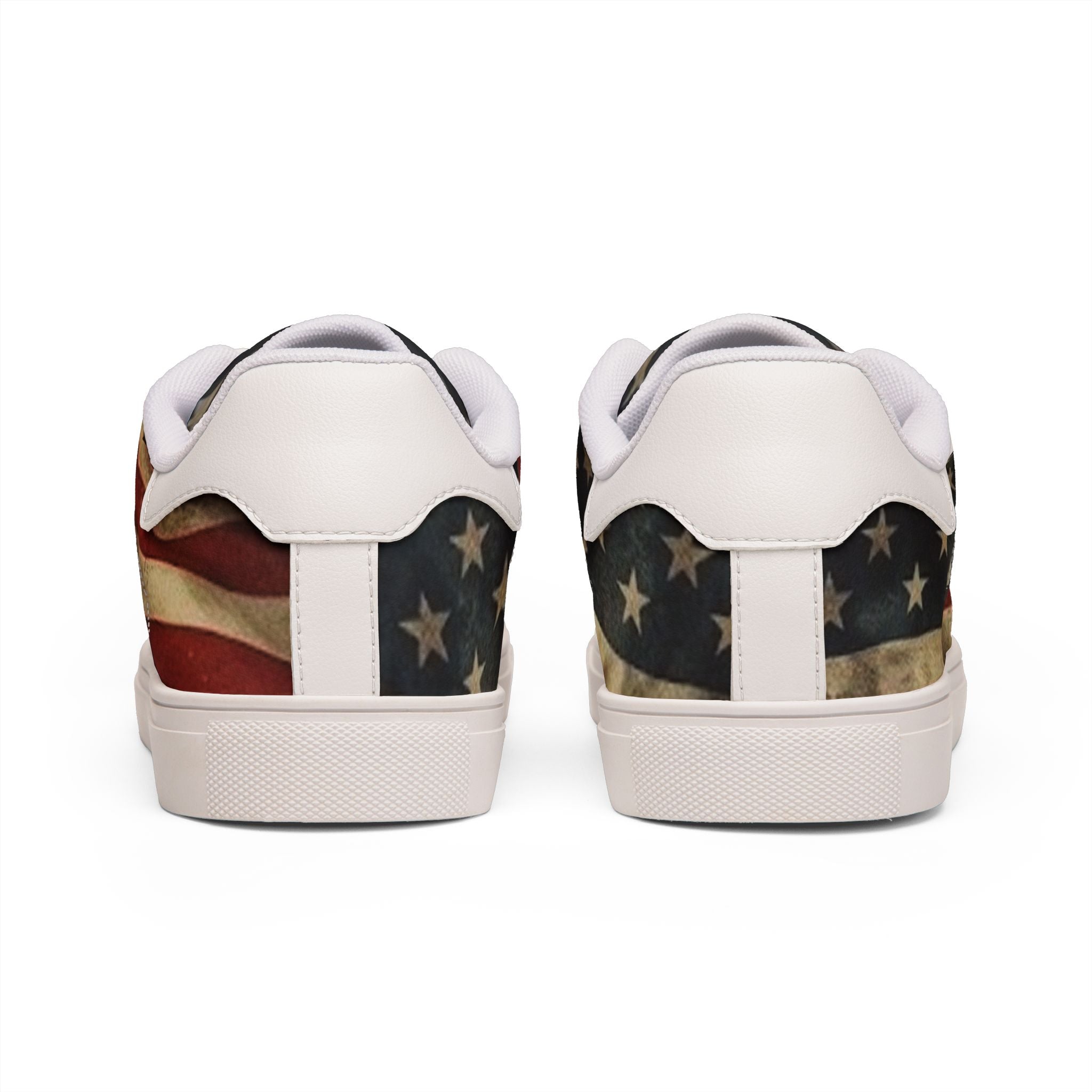 "Freedom and Strength" American Flag Leather Sneakers – 1776 Heritage Edition