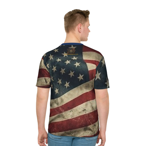 "Liberty or Death" All-Over American Flag Graphic Tee – Premium Patriotic Apparel Anvil and Anthem }