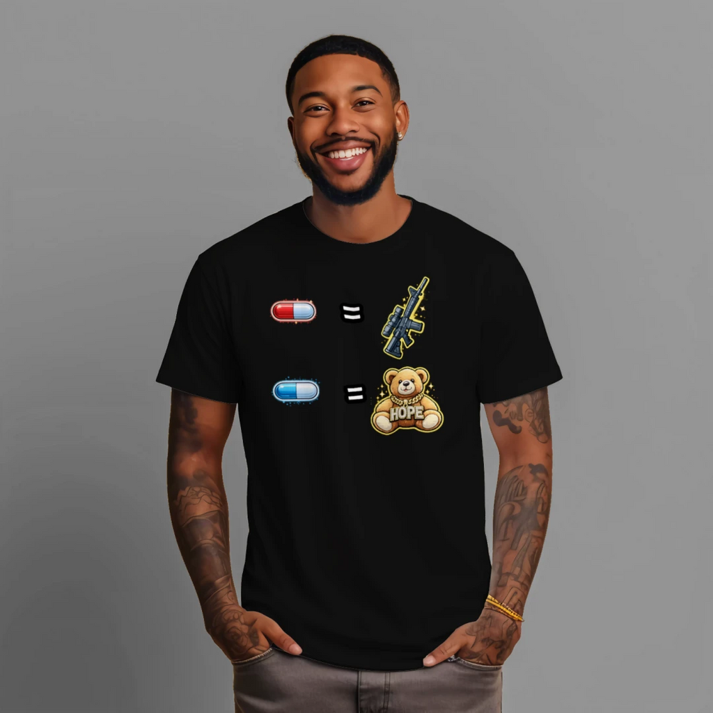 Red Pill / Blue Pill: Choose Your Reality Tee — Meme Decision Edition Anvil and Anthem }