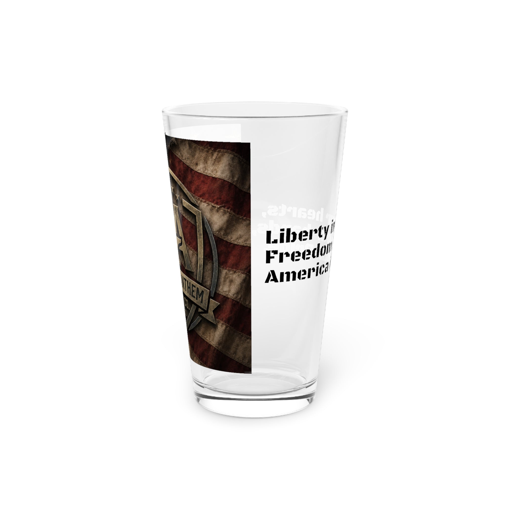 Anvil & Anthem “Liberty & Freedom” 16 oz Pint Glass – American Pride Edition Anvil and Anthem }