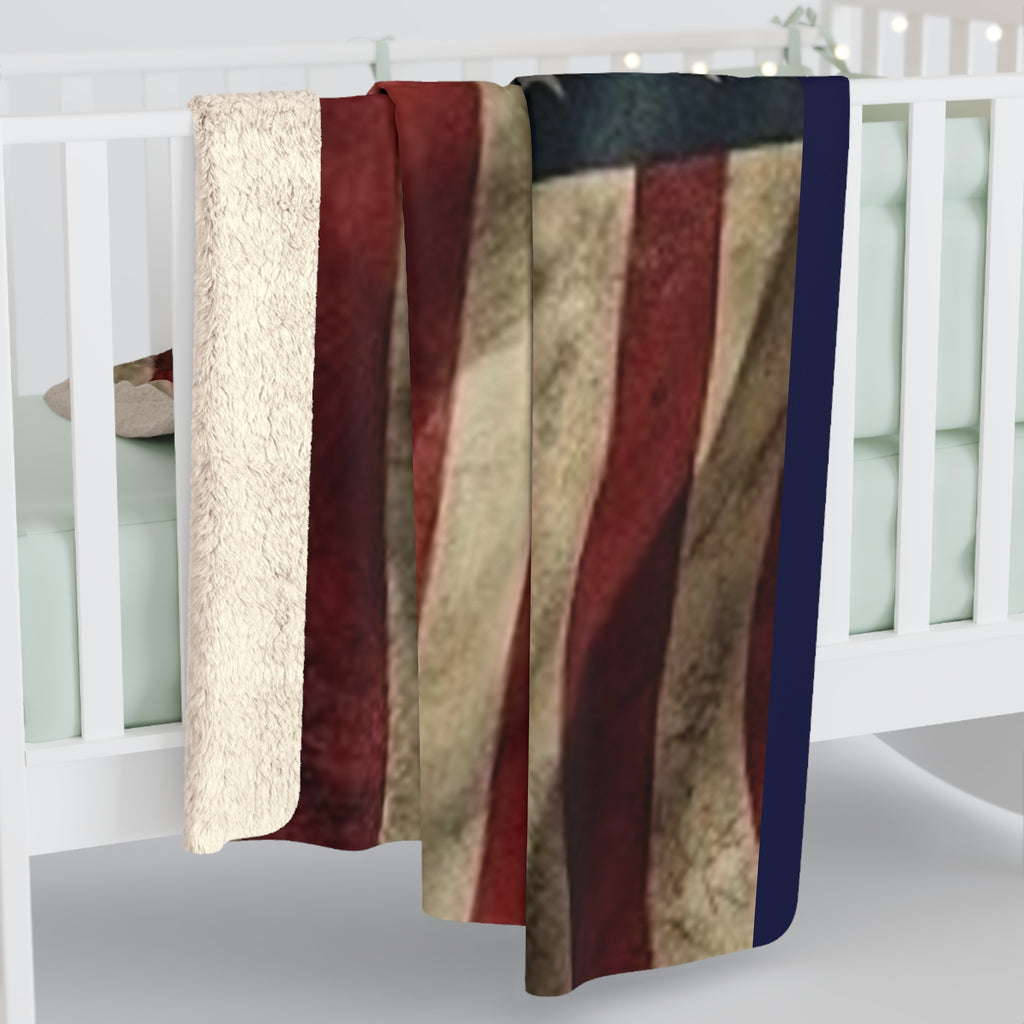 Premium "Stars and Stripes" Sherpa Fleece Blanket – Ultra-Soft Patriotic Throw {{ product_type }Anvil and Anthem }