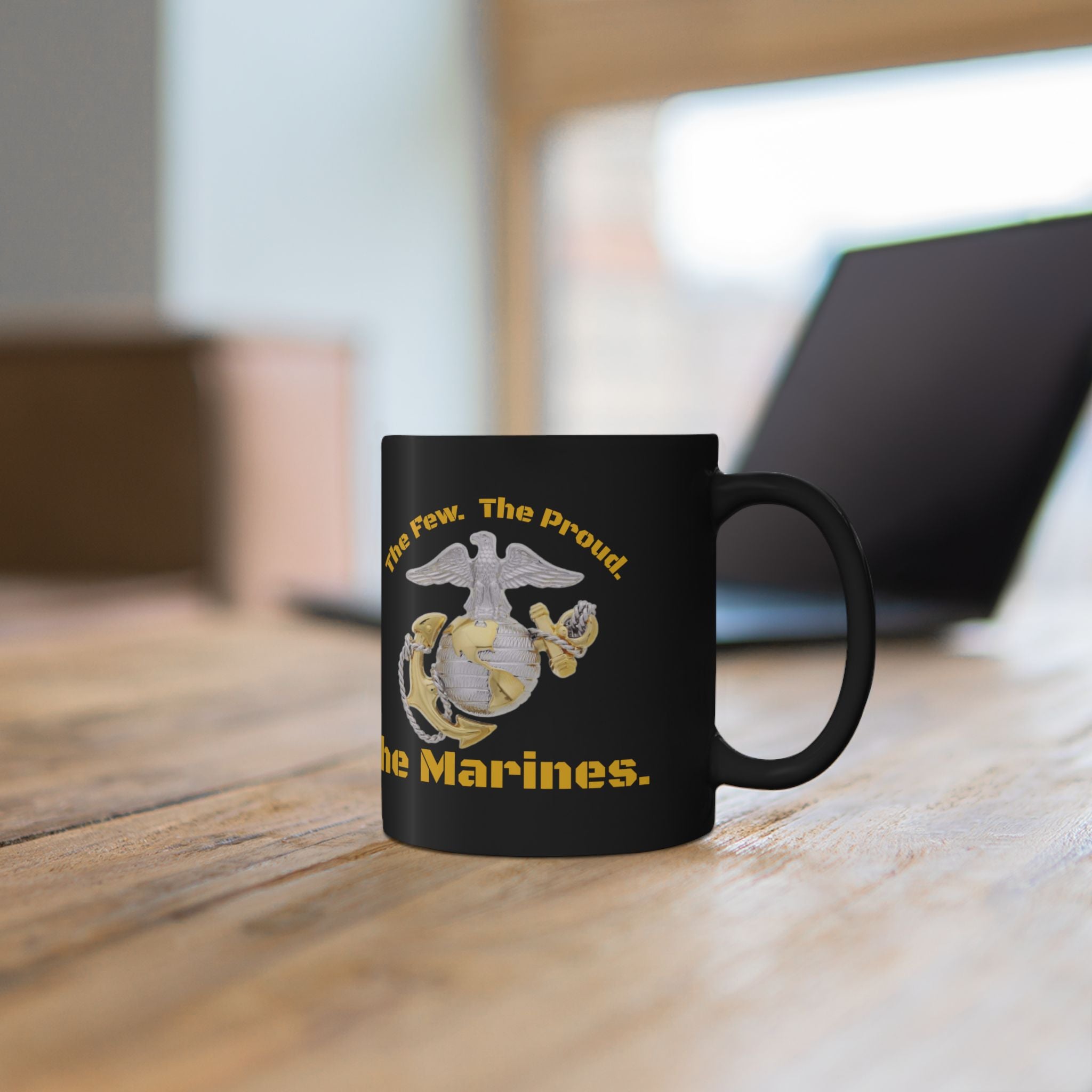 USMC Marine Corps Mug | The Few. The Proud. Military Eagle Globe Anchor Coffee Cup (11oz / 15oz)