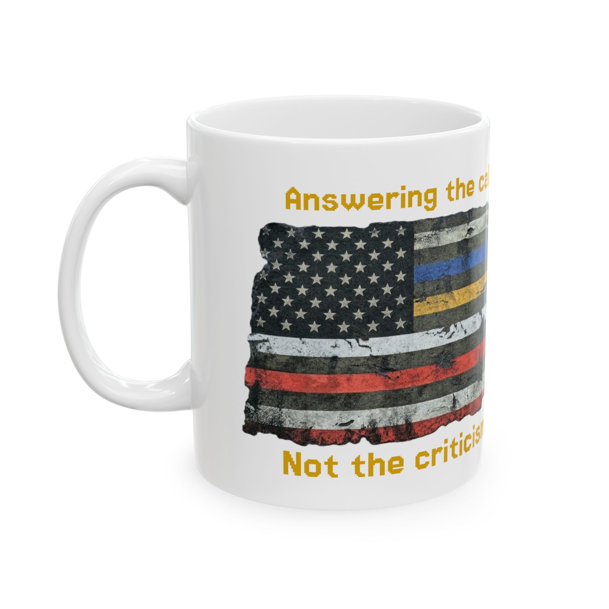 The Thin Line First Responder Ceramic Mug | Police • EMS • Fire • Dispatch Coffee Mug (11oz & 15oz)