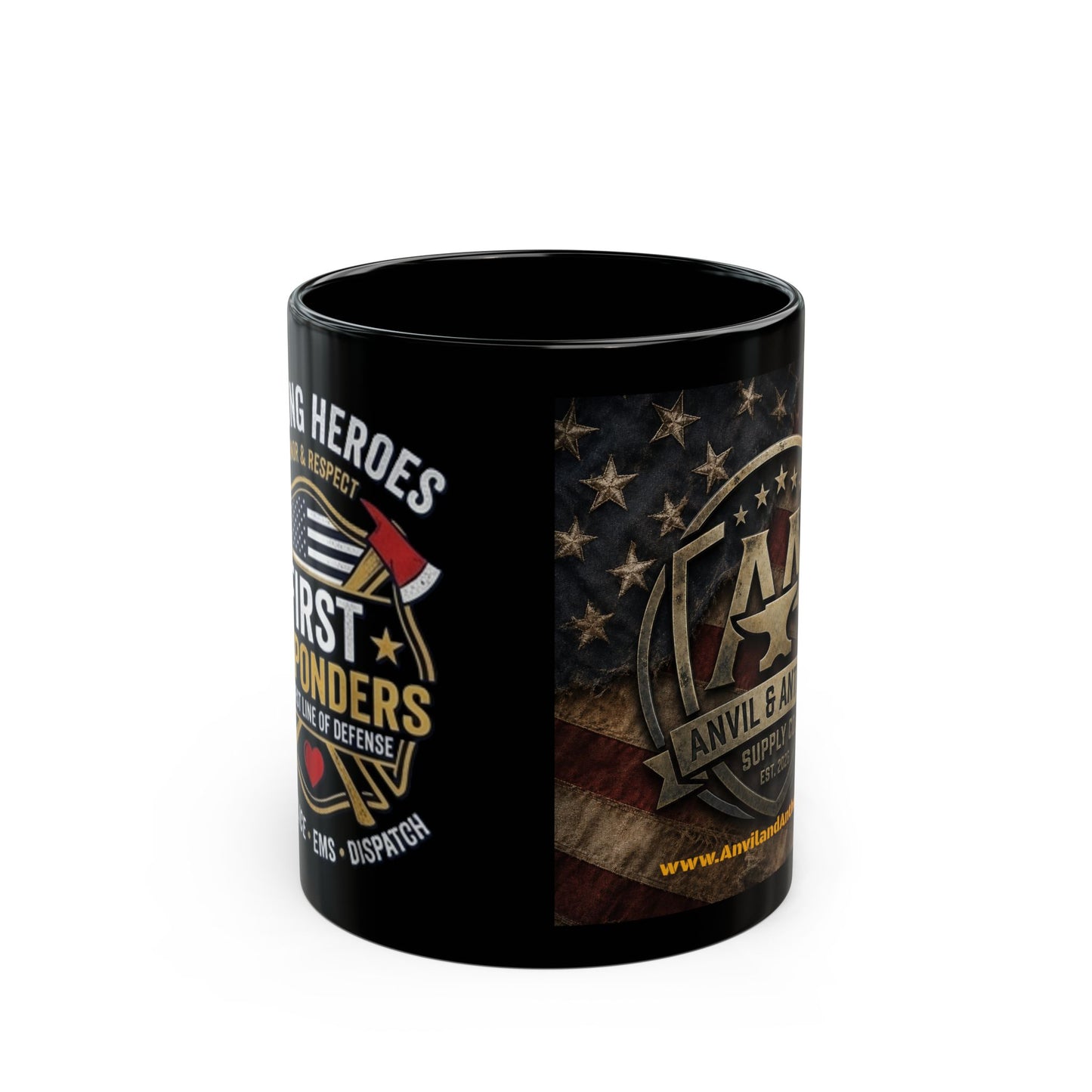 “Unsung Heroes” First Responders Mug – Honor & Respect Coffee Cup (11oz / 15oz) 11oz {{ product_type }Anvil and Anthem }