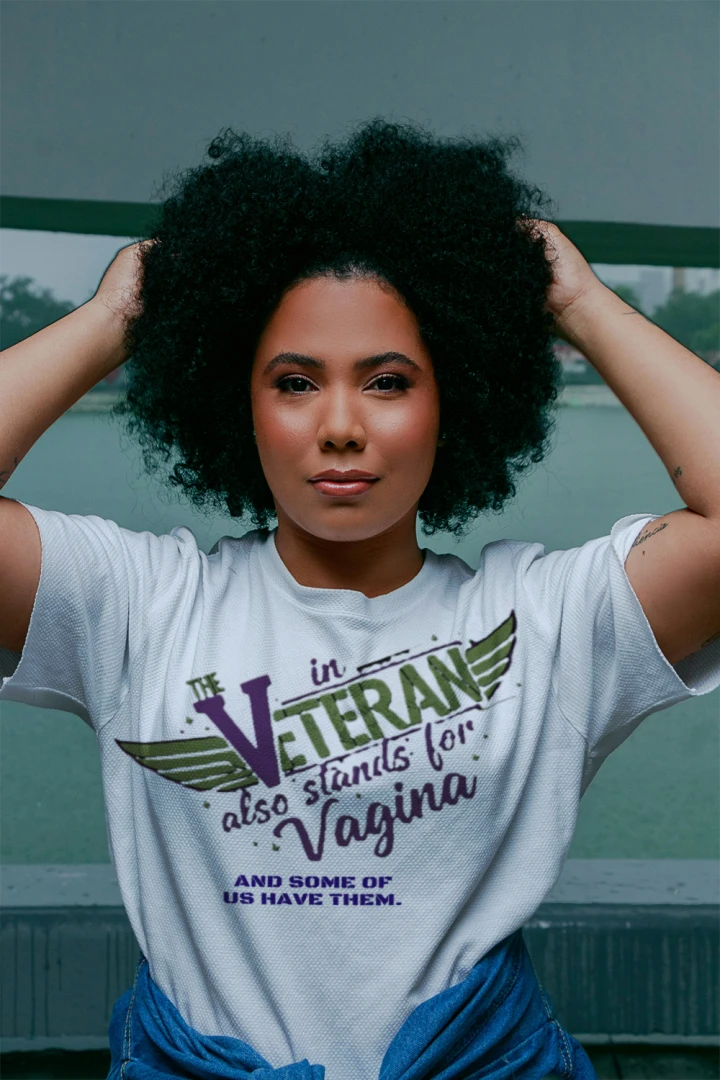 “The V in Veteran (Yeah—it stands for that)” Tee | Women Who Served & Refuse to Be Forgotten {{ product_type }Anvil and Anthem }