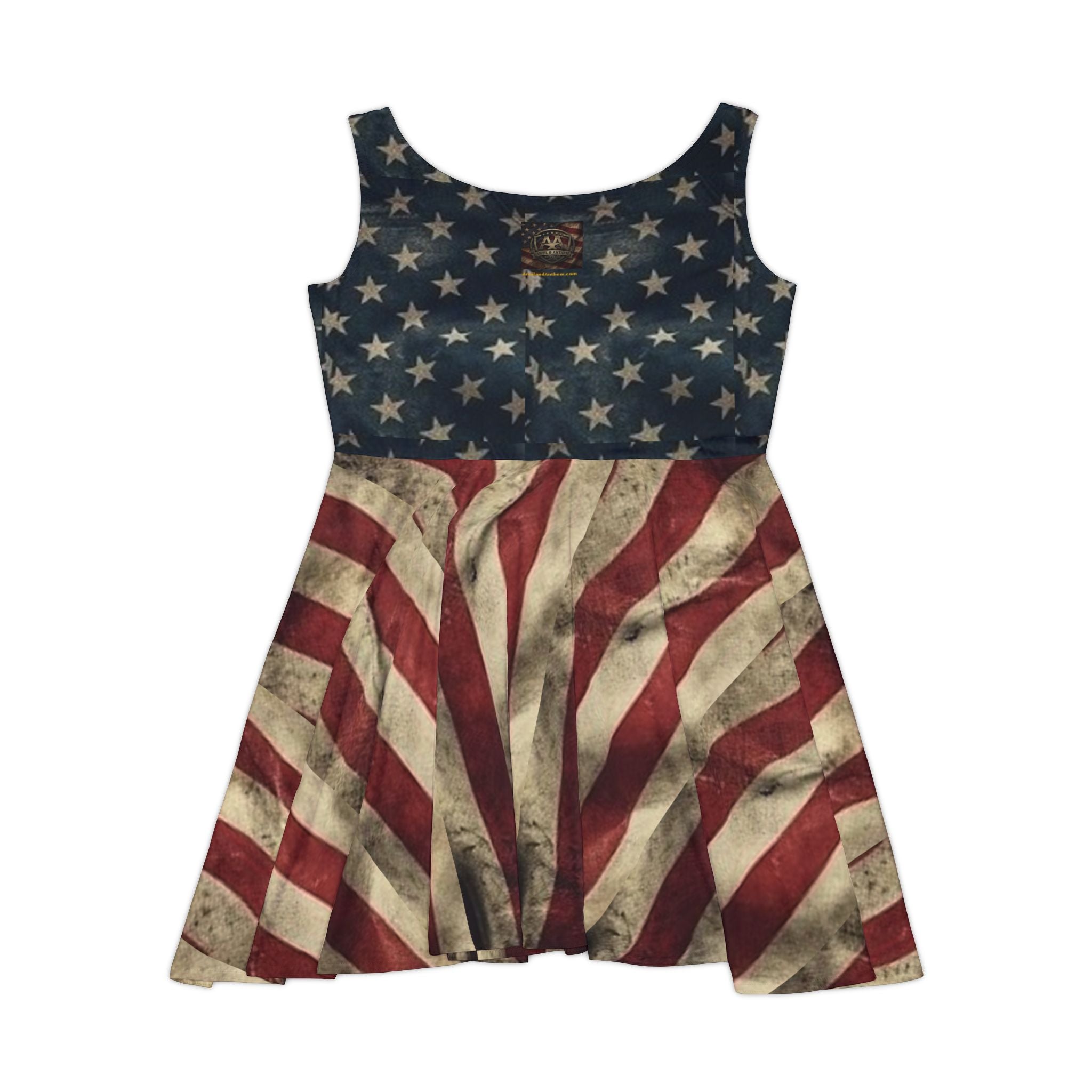 "Land of the Free" Bald Eagle American Flag Skater Dress – Patriotic Women’s Apparel