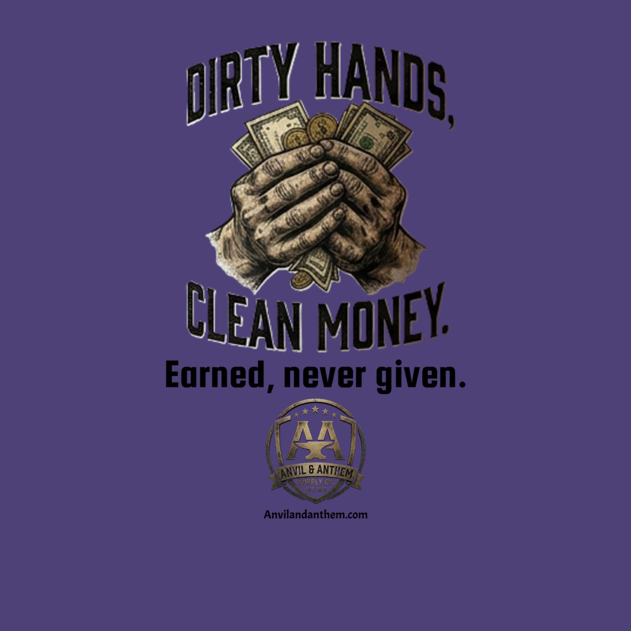 Dirty Hands, Clean Money 20oz Travel Mug | Blue Collar American Trades Coffee Tumbler Anvil and Anthem }