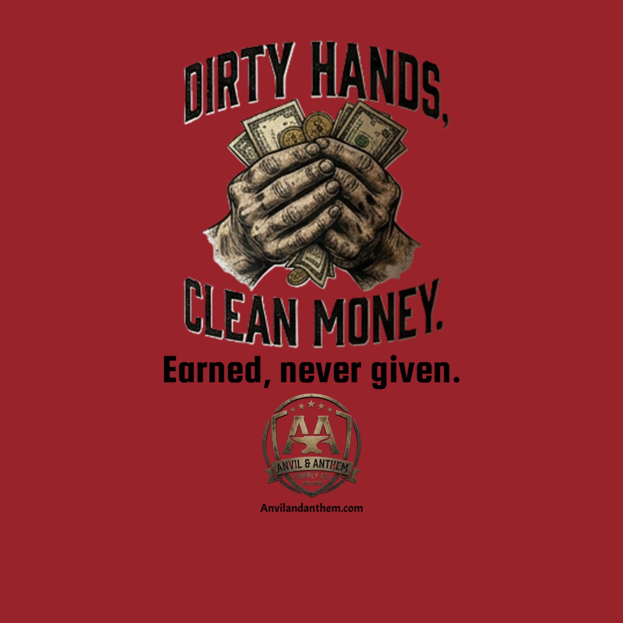 Dirty Hands, Clean Money 20oz Travel Mug | Blue Collar American Trades Coffee Tumbler Anvil and Anthem }