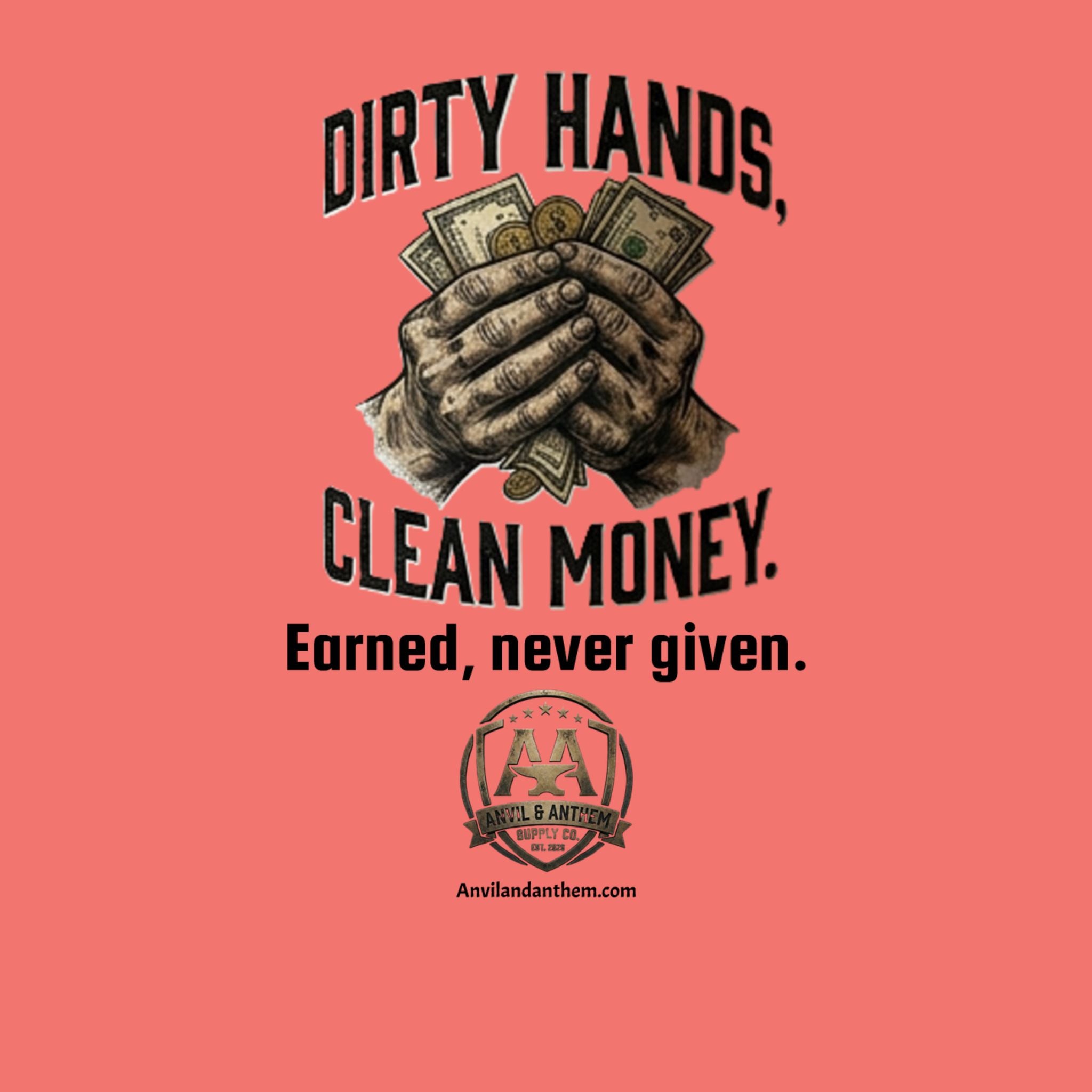 Dirty Hands, Clean Money 20oz Travel Mug | Blue Collar American Trades Coffee Tumbler Anvil and Anthem }
