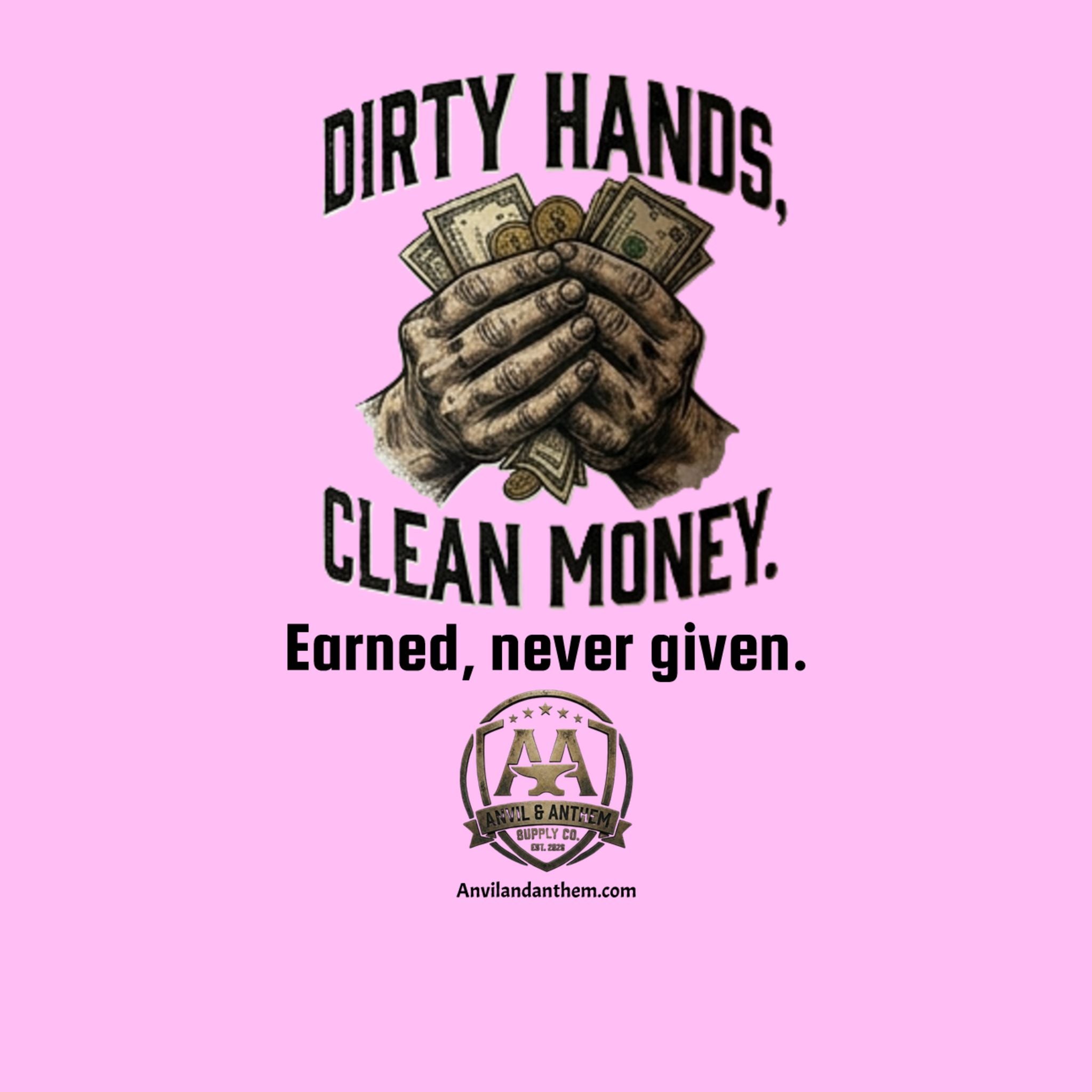 Dirty Hands, Clean Money 20oz Travel Mug | Blue Collar American Trades Coffee Tumbler Anvil and Anthem }