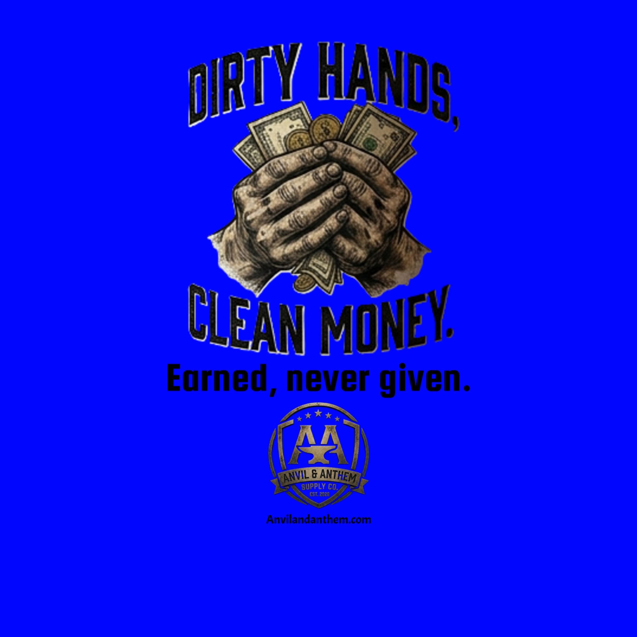 Dirty Hands, Clean Money 20oz Travel Mug | Blue Collar American Trades Coffee Tumbler Anvil and Anthem }