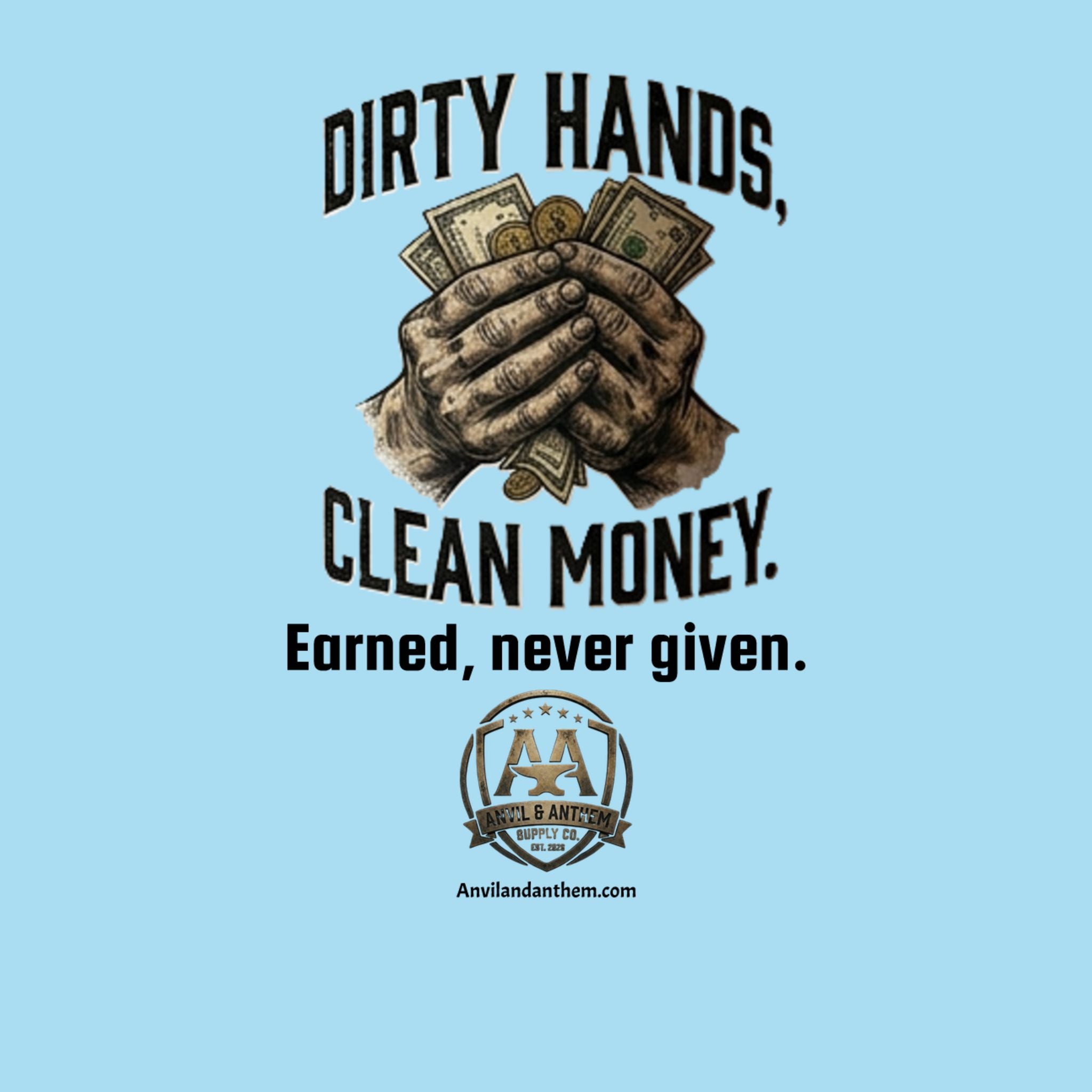 Dirty Hands, Clean Money 20oz Travel Mug | Blue Collar American Trades Coffee Tumbler Anvil and Anthem }