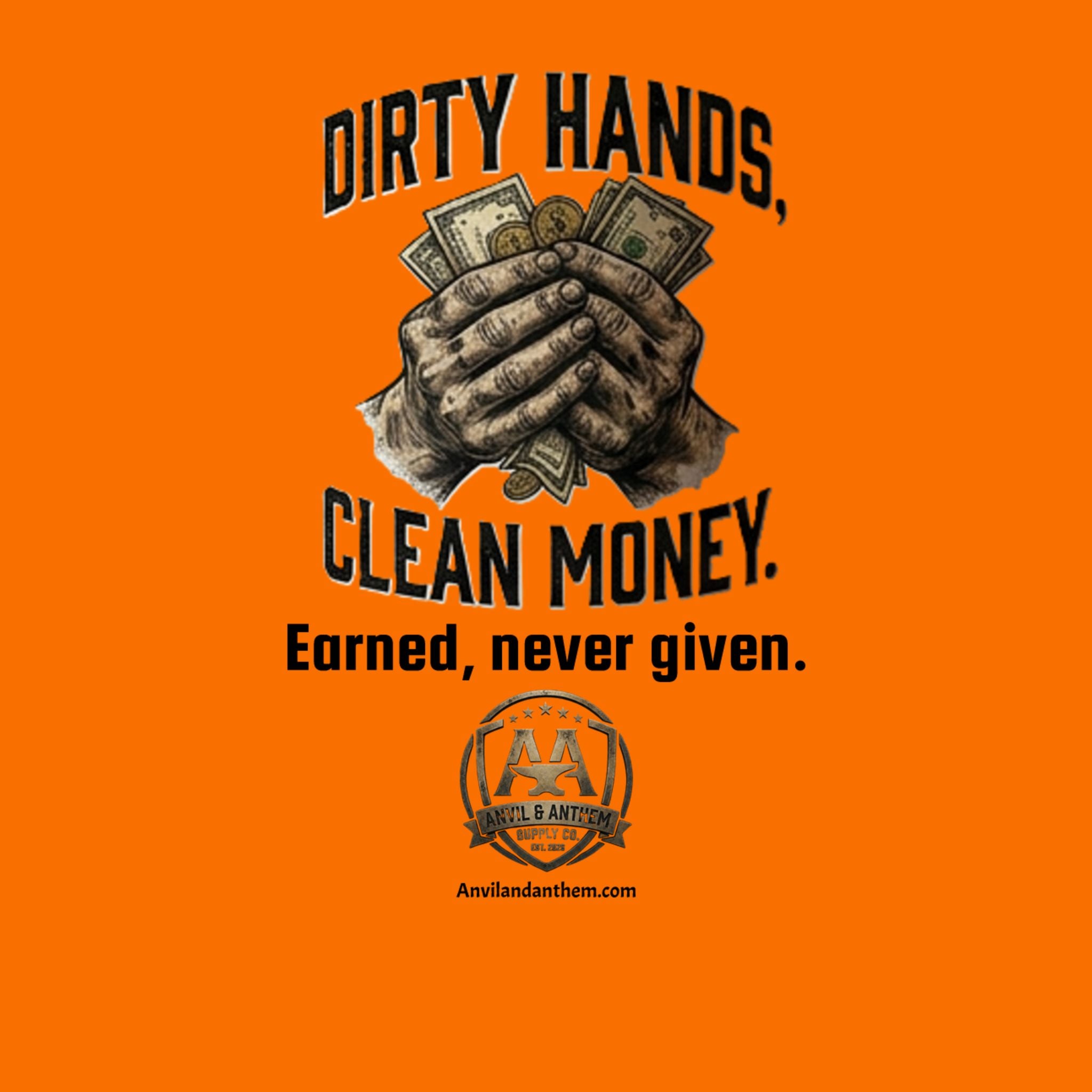 Dirty Hands, Clean Money 20oz Travel Mug | Blue Collar American Trades Coffee Tumbler Anvil and Anthem }