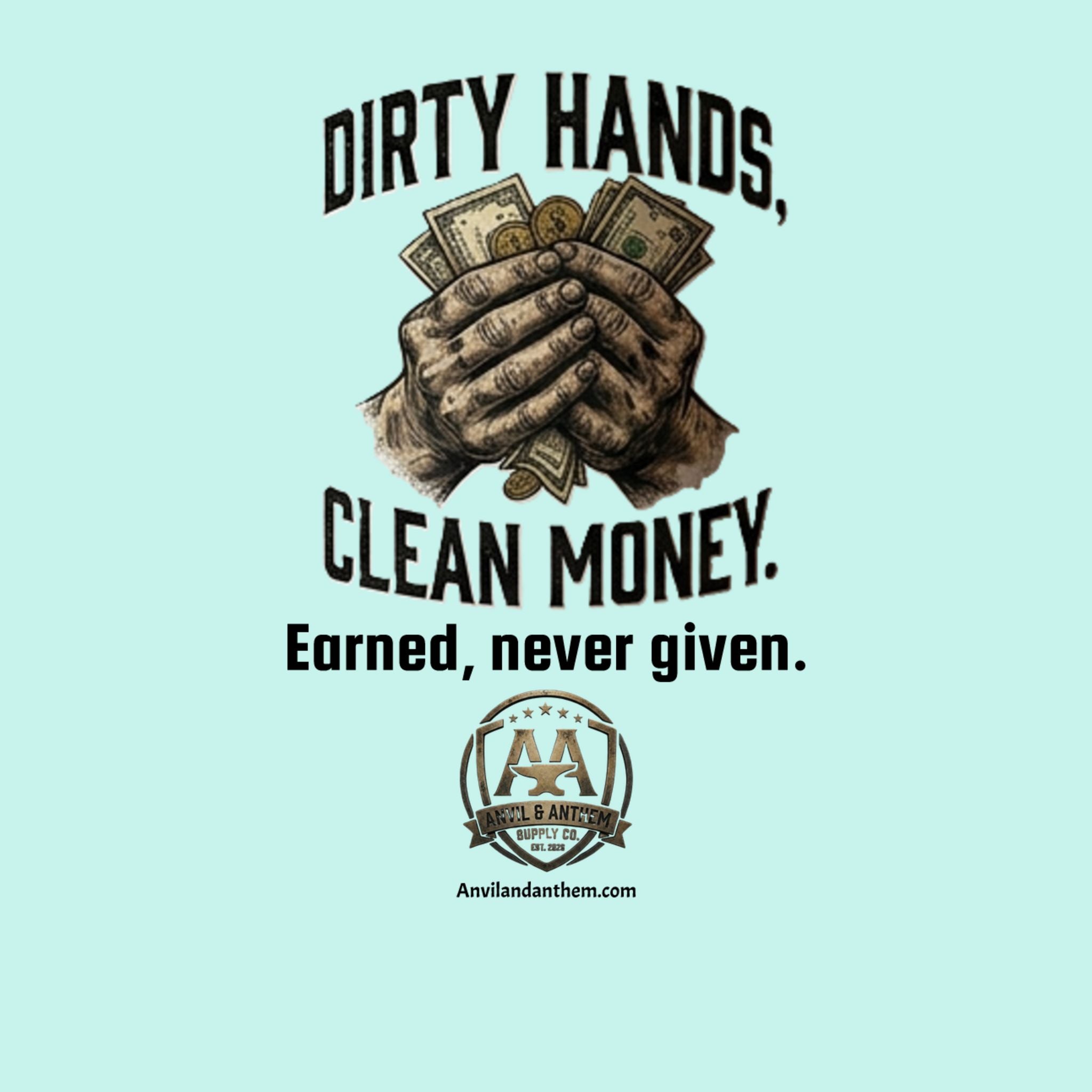 Dirty Hands, Clean Money 20oz Travel Mug | Blue Collar American Trades Coffee Tumbler Anvil and Anthem }