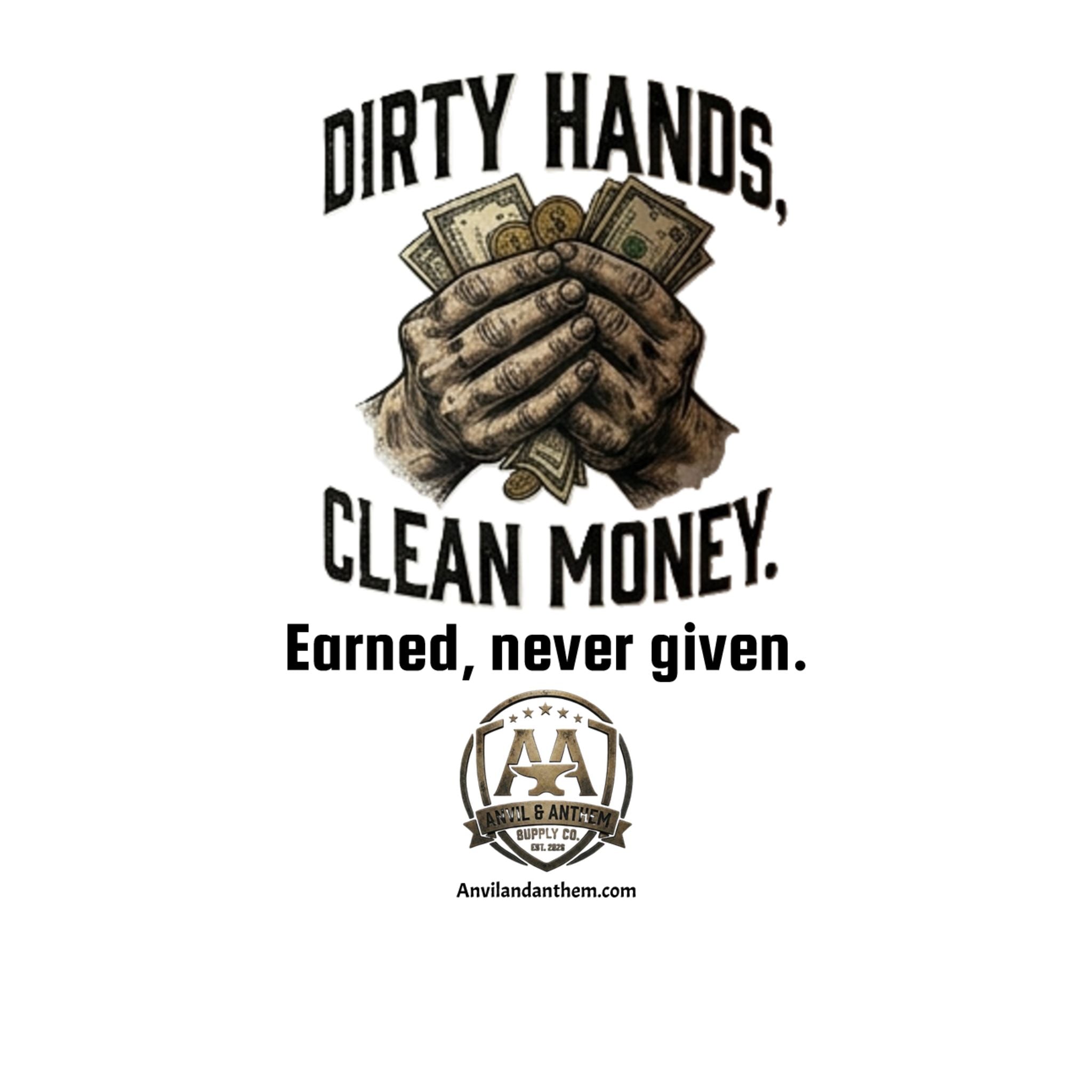 Dirty Hands, Clean Money 20oz Travel Mug | Blue Collar American Trades Coffee Tumbler Anvil and Anthem }