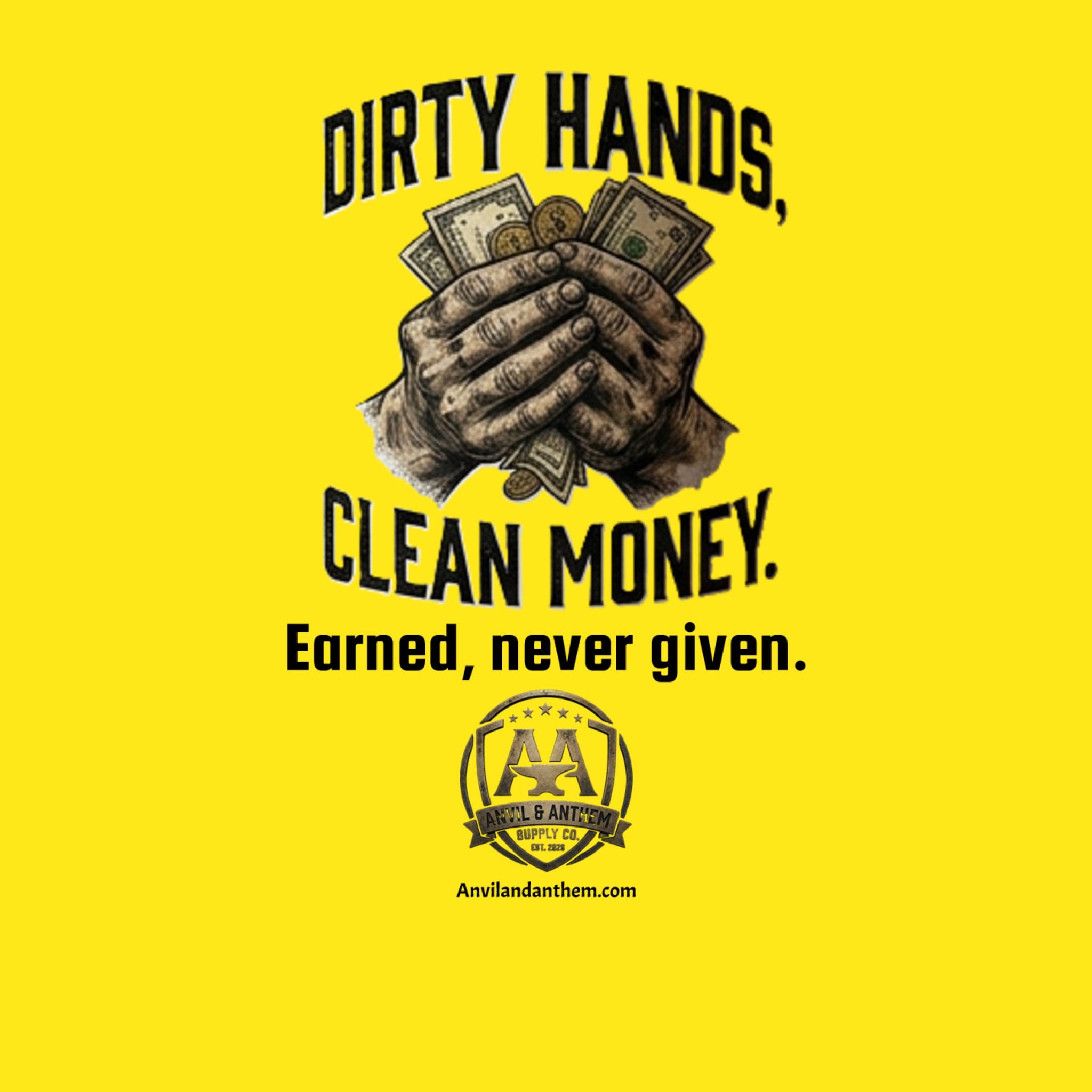 Dirty Hands, Clean Money 20oz Travel Mug | Blue Collar American Trades Coffee Tumbler Anvil and Anthem }