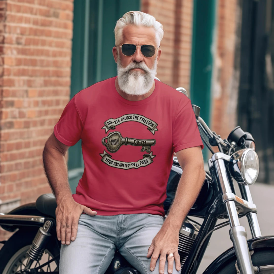 DD214 “Freedom Unlock” Tee – The Original Exit Pass for Legends {{ product_type }Anvil and Anthem }