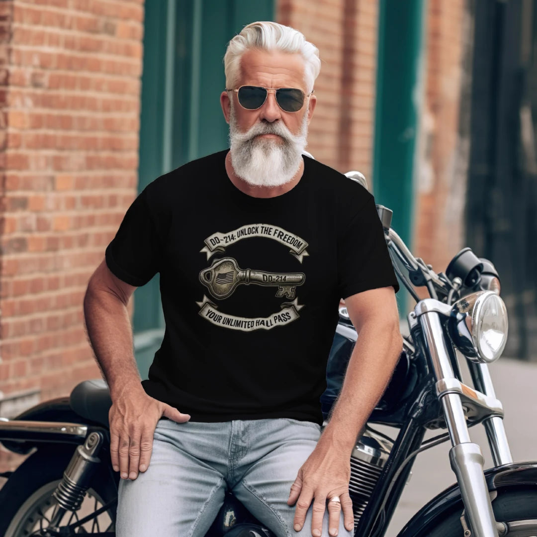 DD214 “Freedom Unlock” Tee – The Original Exit Pass for Legends {{ product_type }Anvil and Anthem }