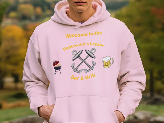 “Welcome to the Bos'n Locker” BM B & G Hoodie – Anchors Aweigh, Drinks prolly knot! {{ product_type }Anvil and Anthem }