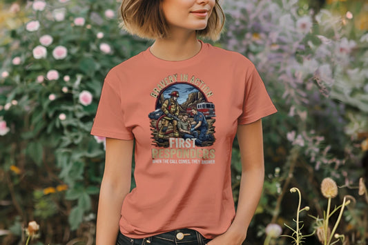 “Bravery in Action” First Responders Tee – When Seconds Count, Legends Show Up {{ product_type }Anvil and Anthem }