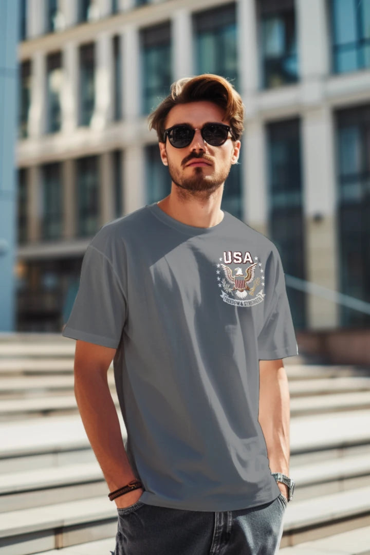 Free & Brave “America 250” Performance Wicking Tee | USA Patriotic Eagle & Uncle Sam Athletic Shirt {{ product_type }Anvil and Anthem }