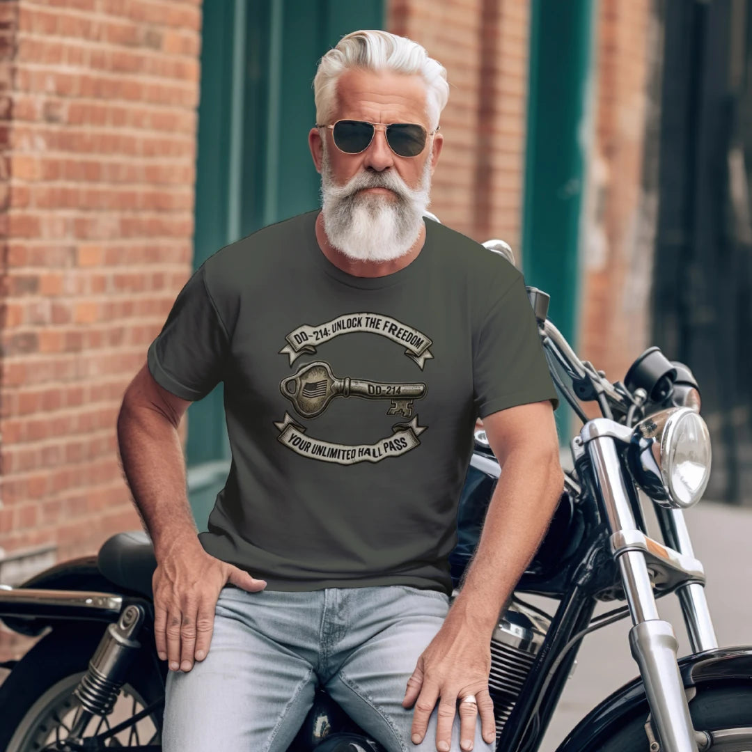 DD214 “Freedom Unlock” Tee – The Original Exit Pass for Legends {{ product_type }Anvil and Anthem }
