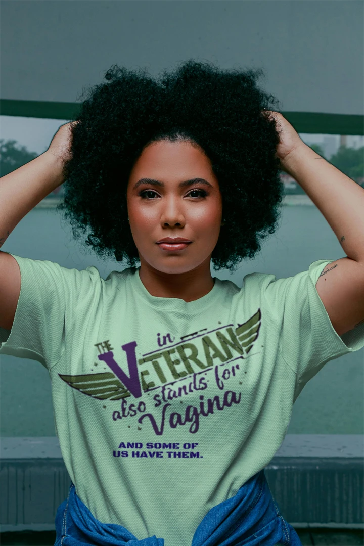 “The V in Veteran (Yeah—it stands for that)” Tee | Women Who Served & Refuse to Be Forgotten {{ product_type }Anvil and Anthem }