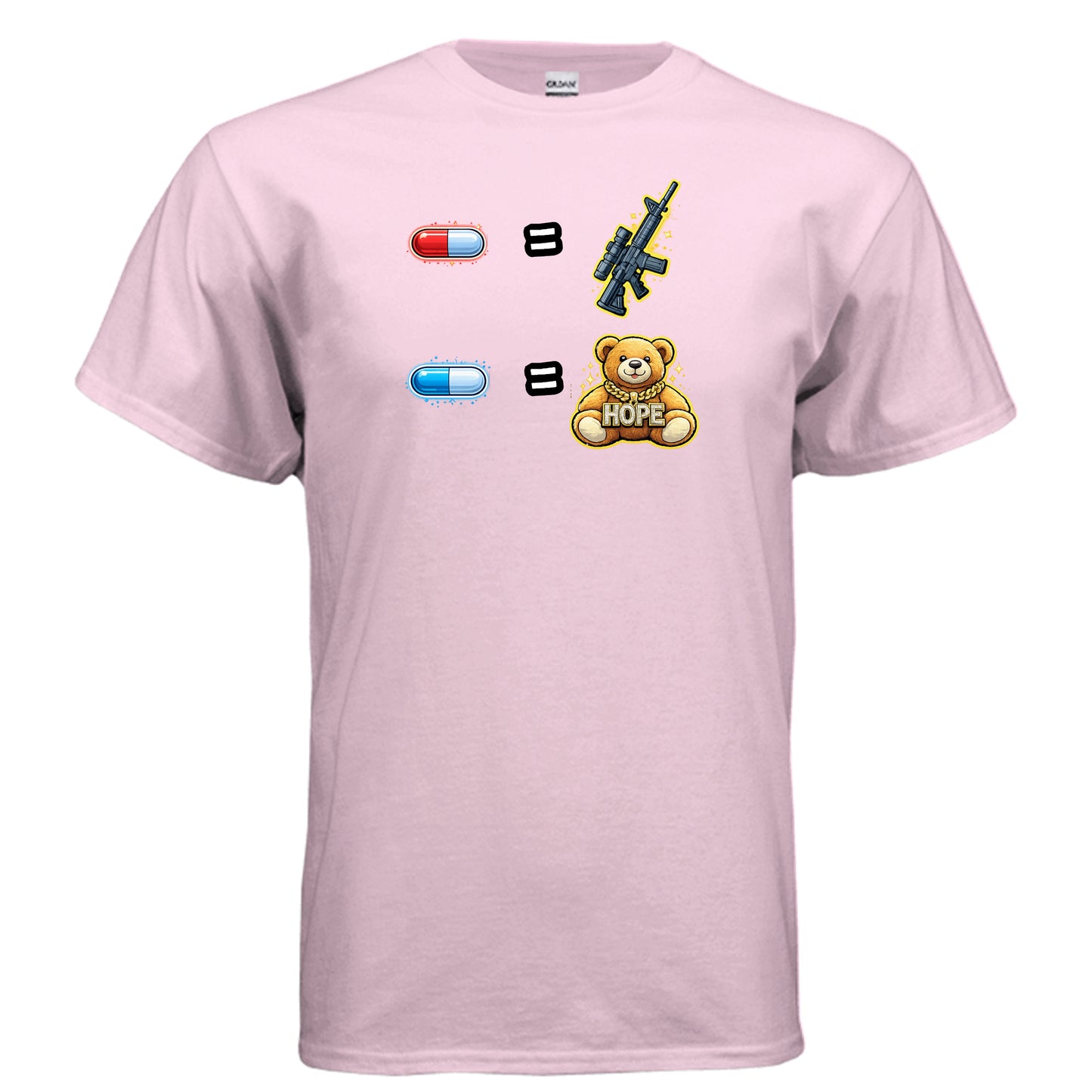 Red Pill / Blue Pill: Choose Your Reality Tee — Meme Decision Edition LIGHT PINK {{ product_type }Anvil and Anthem }
