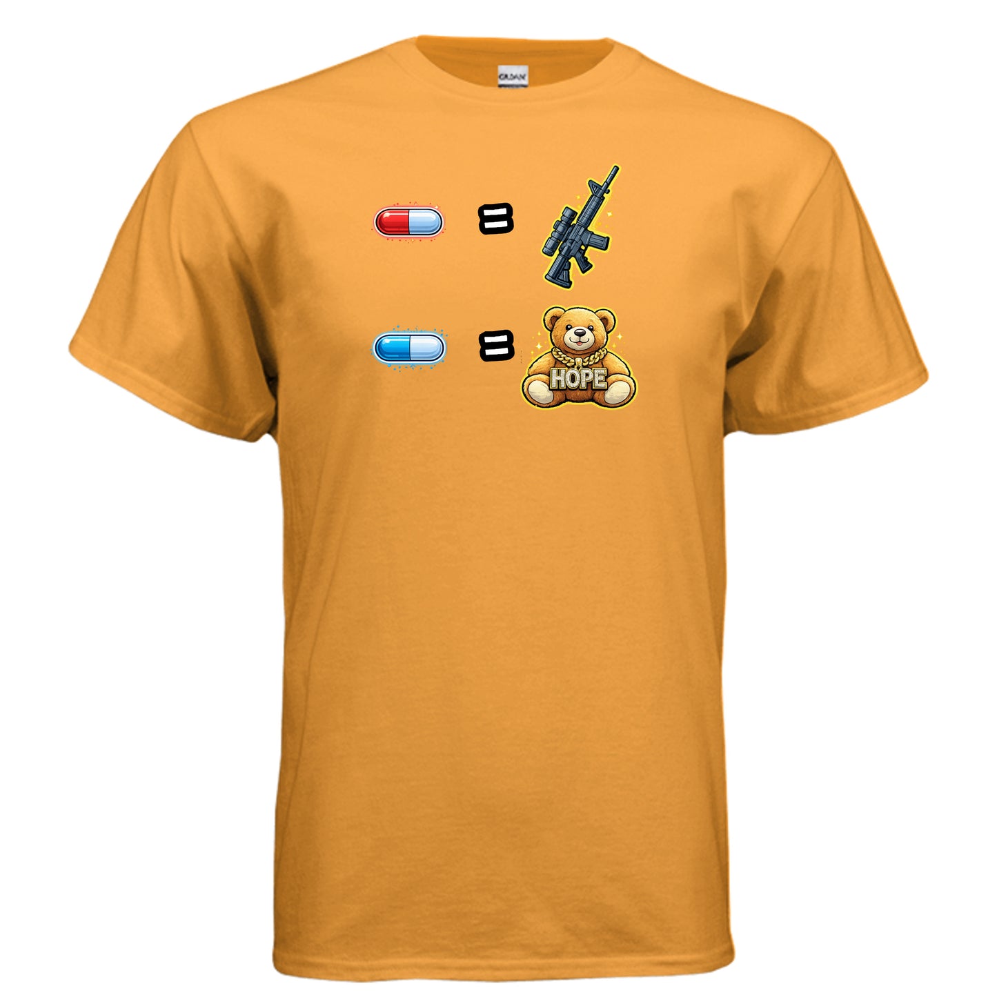 Red Pill / Blue Pill: Choose Your Reality Tee — Meme Decision Edition TANGERINE {{ product_type }Anvil and Anthem }