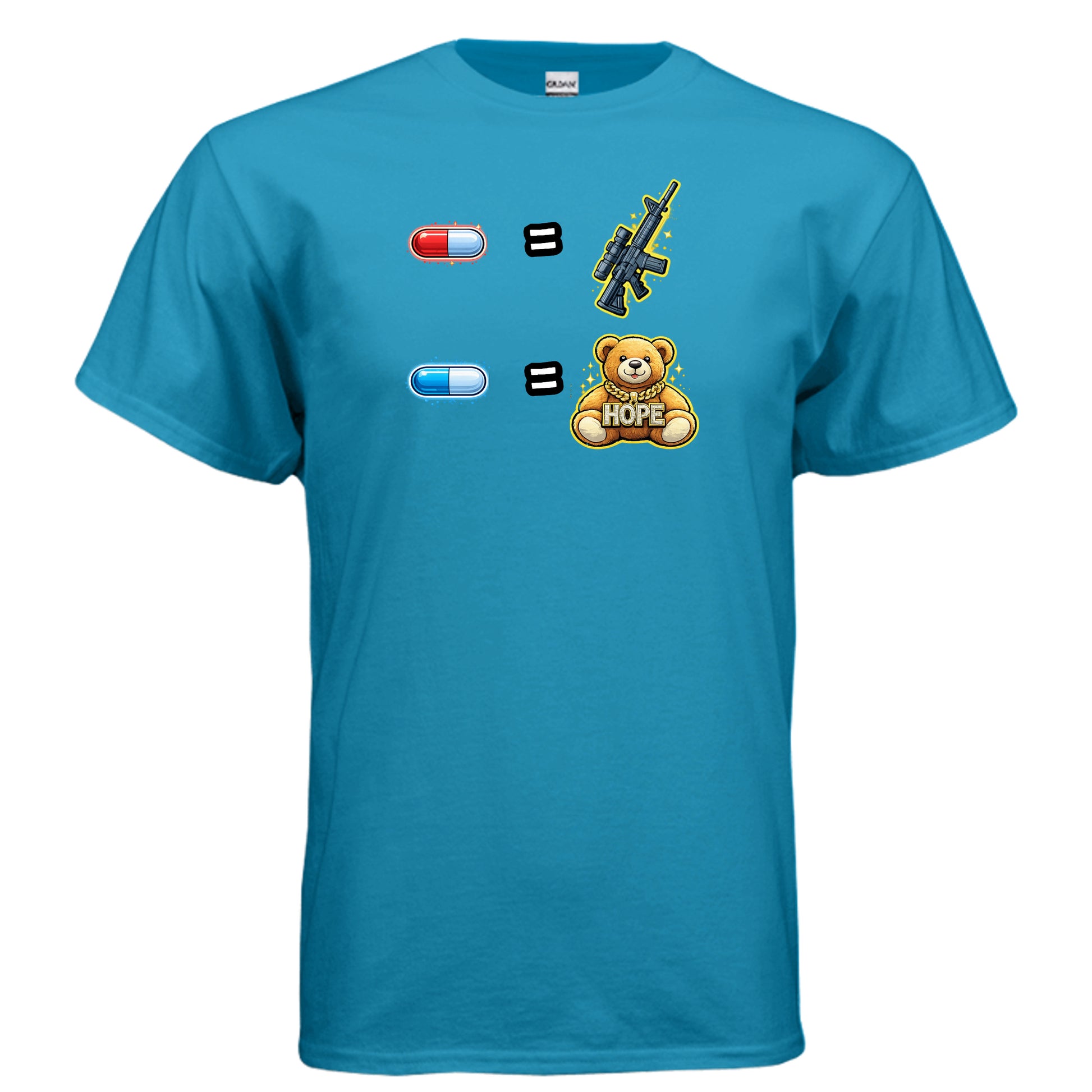 Red Pill / Blue Pill: Choose Your Reality Tee — Meme Decision Edition SAPPHIRE {{ product_type }Anvil and Anthem }