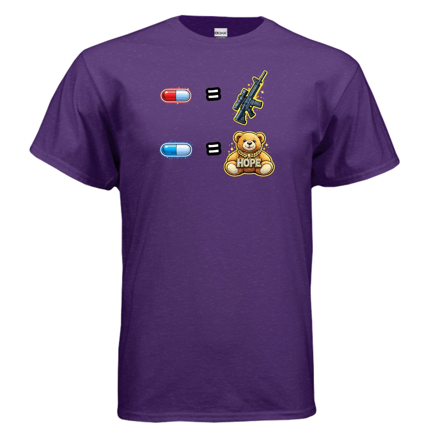 Red Pill / Blue Pill: Choose Your Reality Tee — Meme Decision Edition LILAC {{ product_type }Anvil and Anthem }