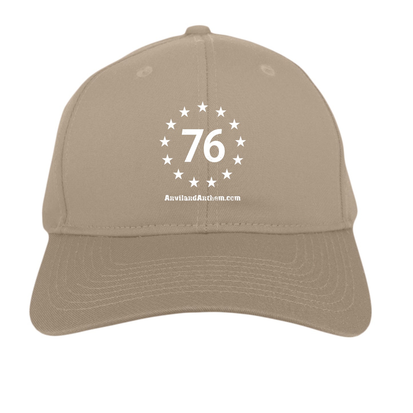 1776 13 Stars Hat – Original Colonies “76” Circle Patriotic Cap Khaki ONE SIZE {{ product_type }Anvil and Anthem }